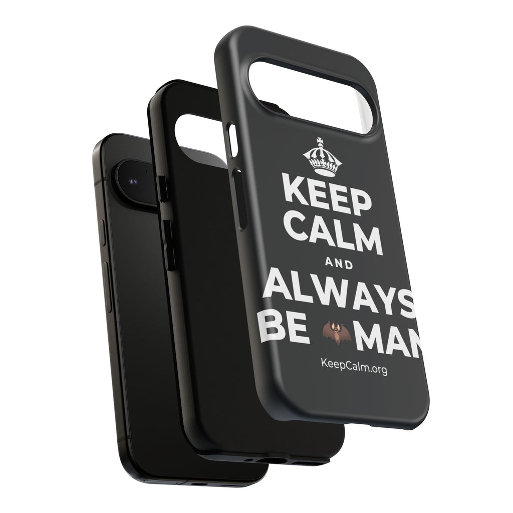 KEEP CALM AND ALWAYS BE 🦇MAN Phone Case (Dark)
