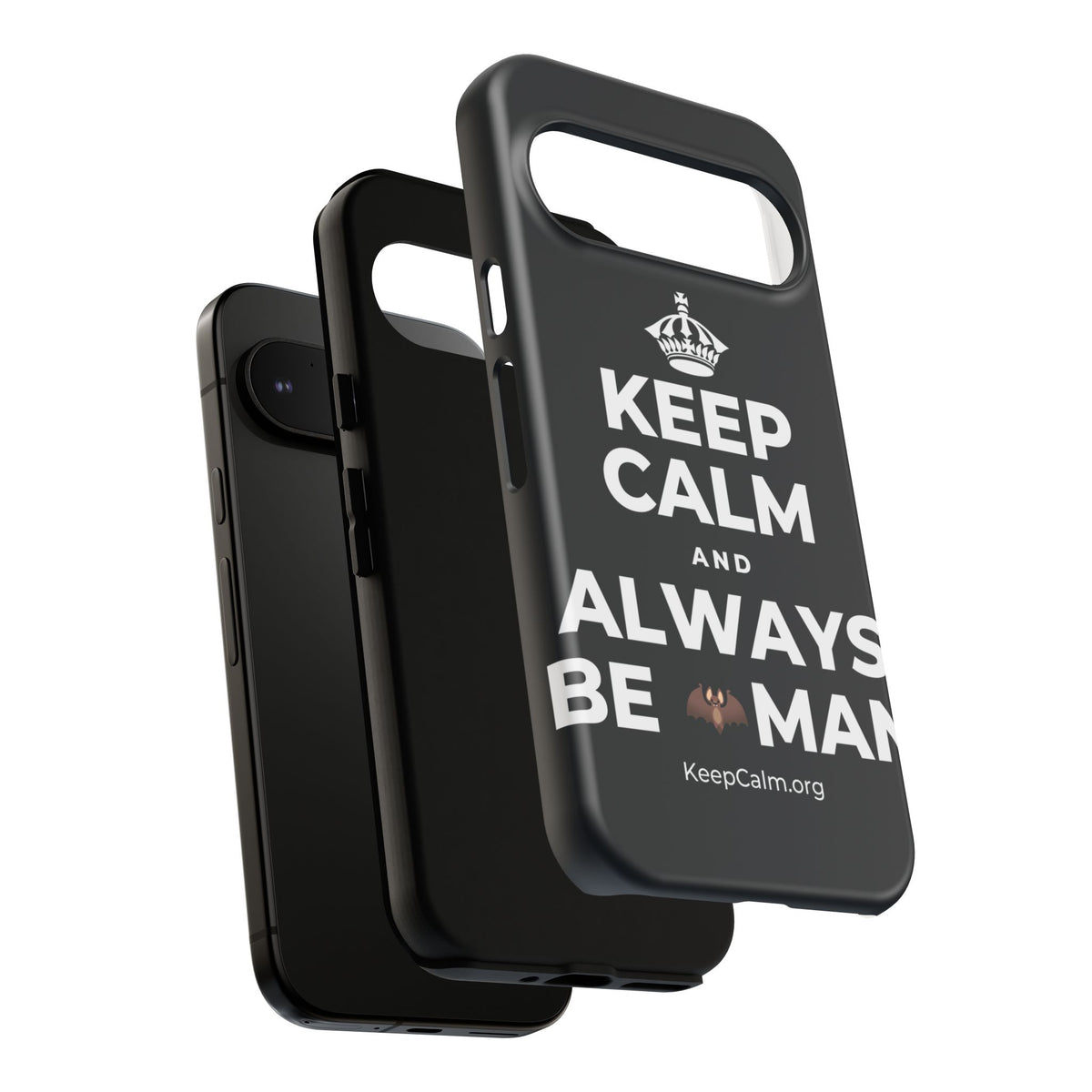 KEEP CALM AND ALWAYS BE 🦇MAN Phone Case (Dark)