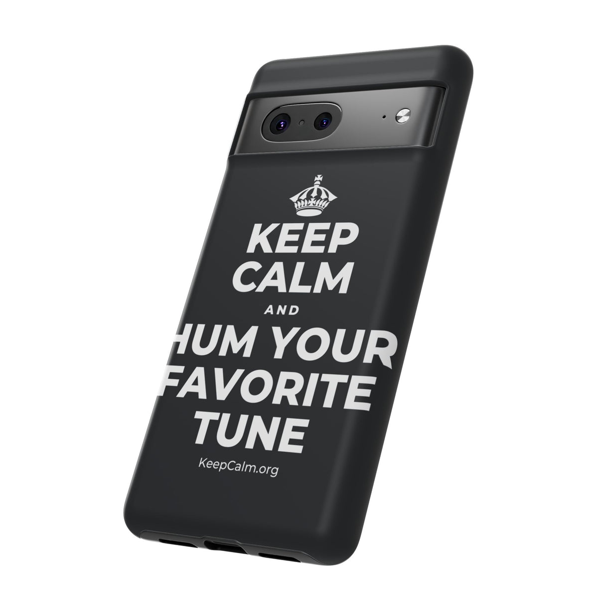 KEEP CALM AND HUM YOUR FAVORITE TUNE Phone Case (Dark)