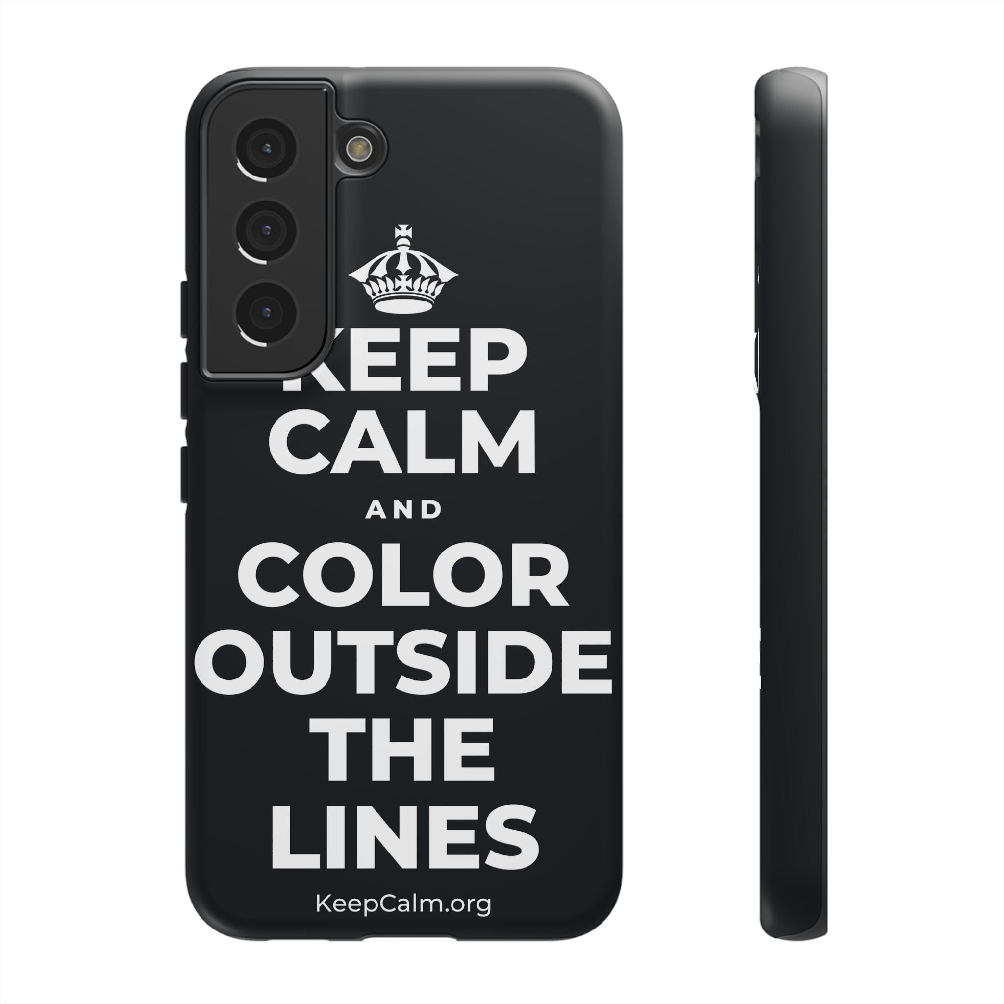 KEEP CALM AND COLOR OUTSIDE THE LINES Phone Case (Dark)