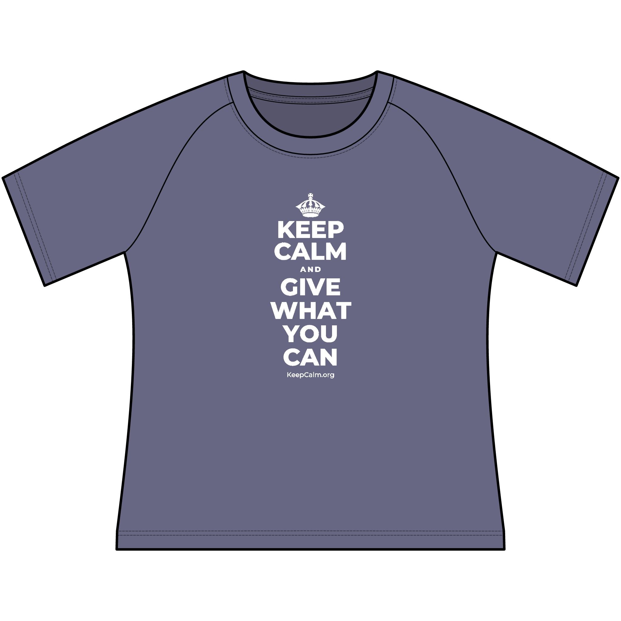 KEEP CALM AND GIVE WHAT YOU CAN Women's Raglan Tee