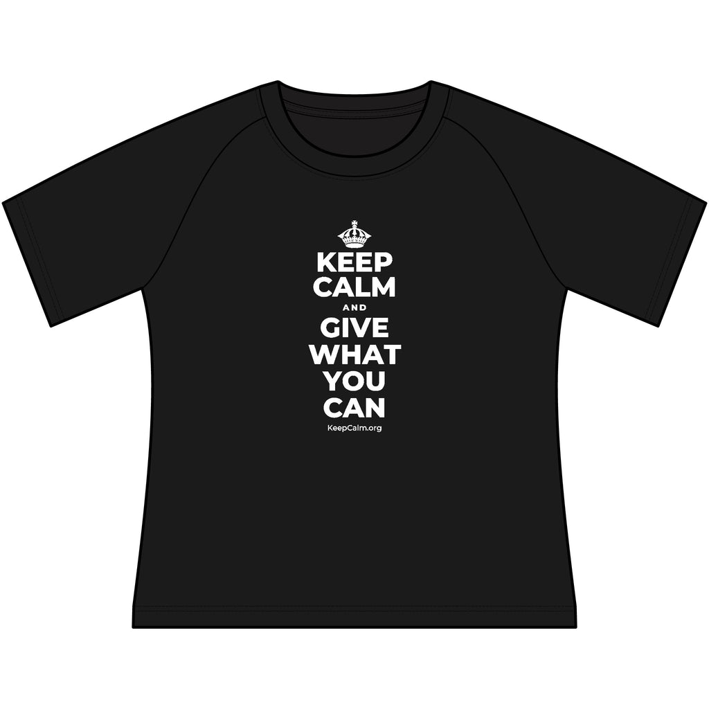 KEEP CALM AND GIVE WHAT YOU CAN Women's Raglan Tee