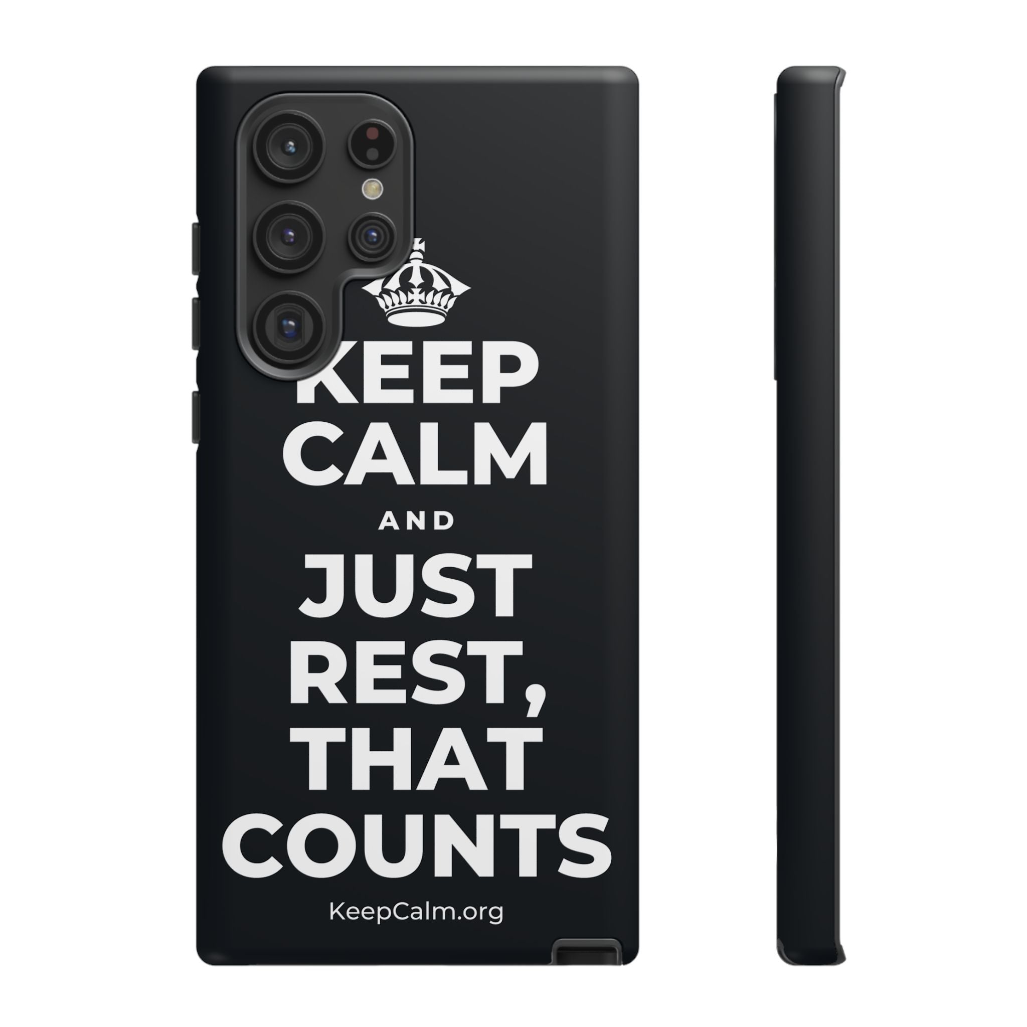 KEEP CALM AND JUST REST, THAT COUNTS Phone Case (Dark)