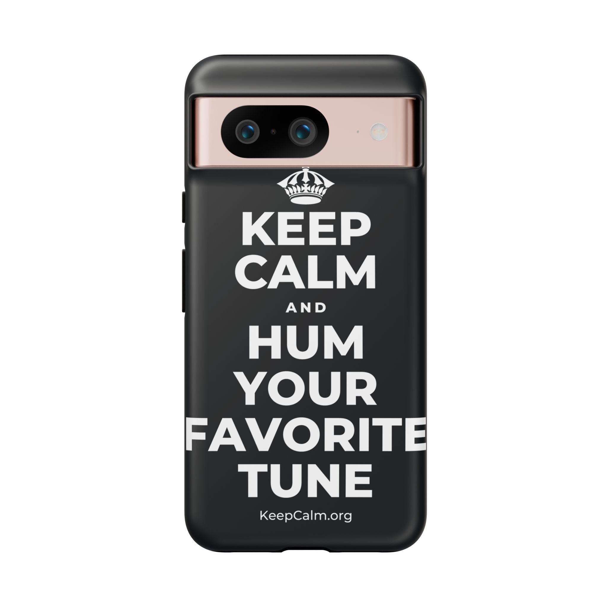 KEEP CALM AND HUM YOUR FAVORITE TUNE Phone Case (Dark)