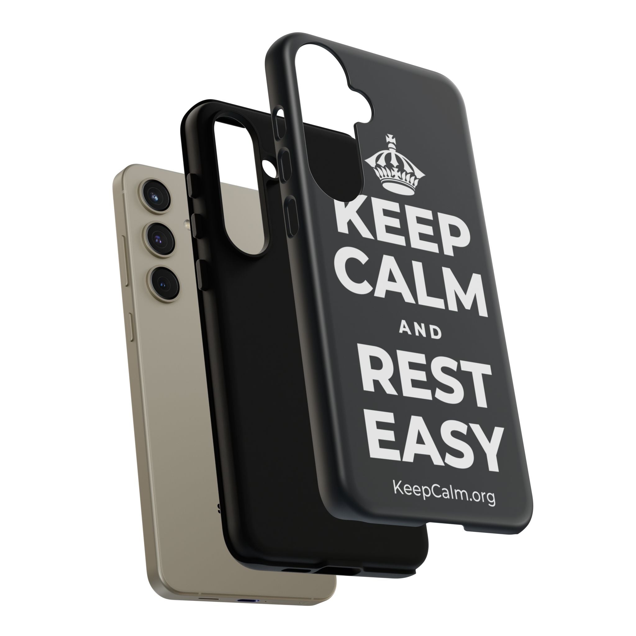 KEEP CALM AND REST EASY Phone Case (Dark)