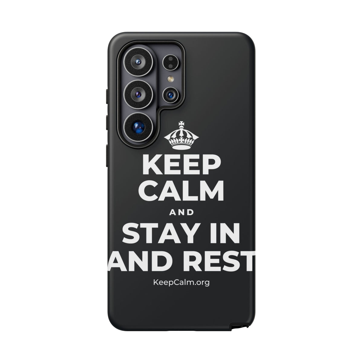 KEEP CALM AND STAY IN AND REST Phone Case (Dark)