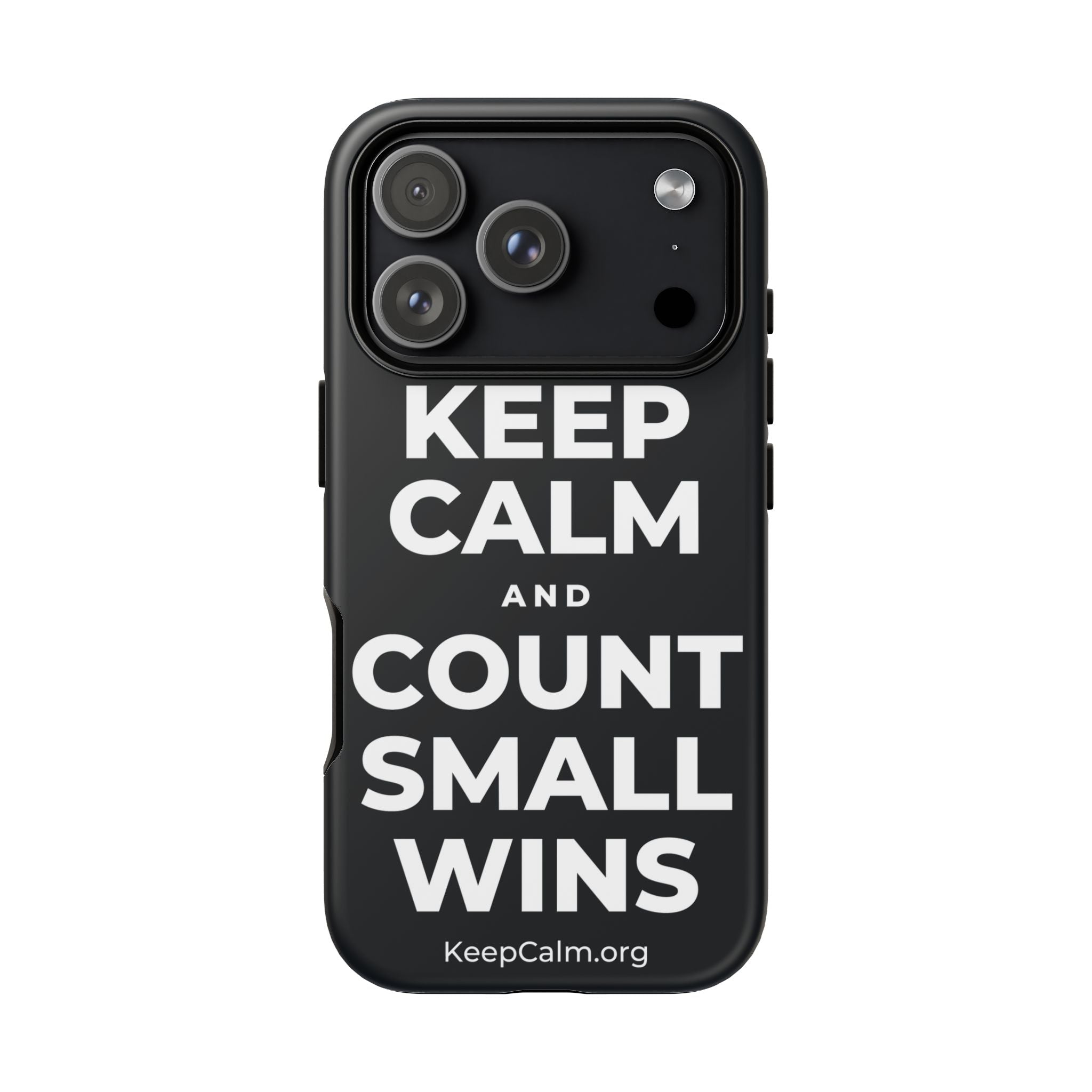 KEEP CALM AND COUNT SMALL WINS Phone Case (Dark)