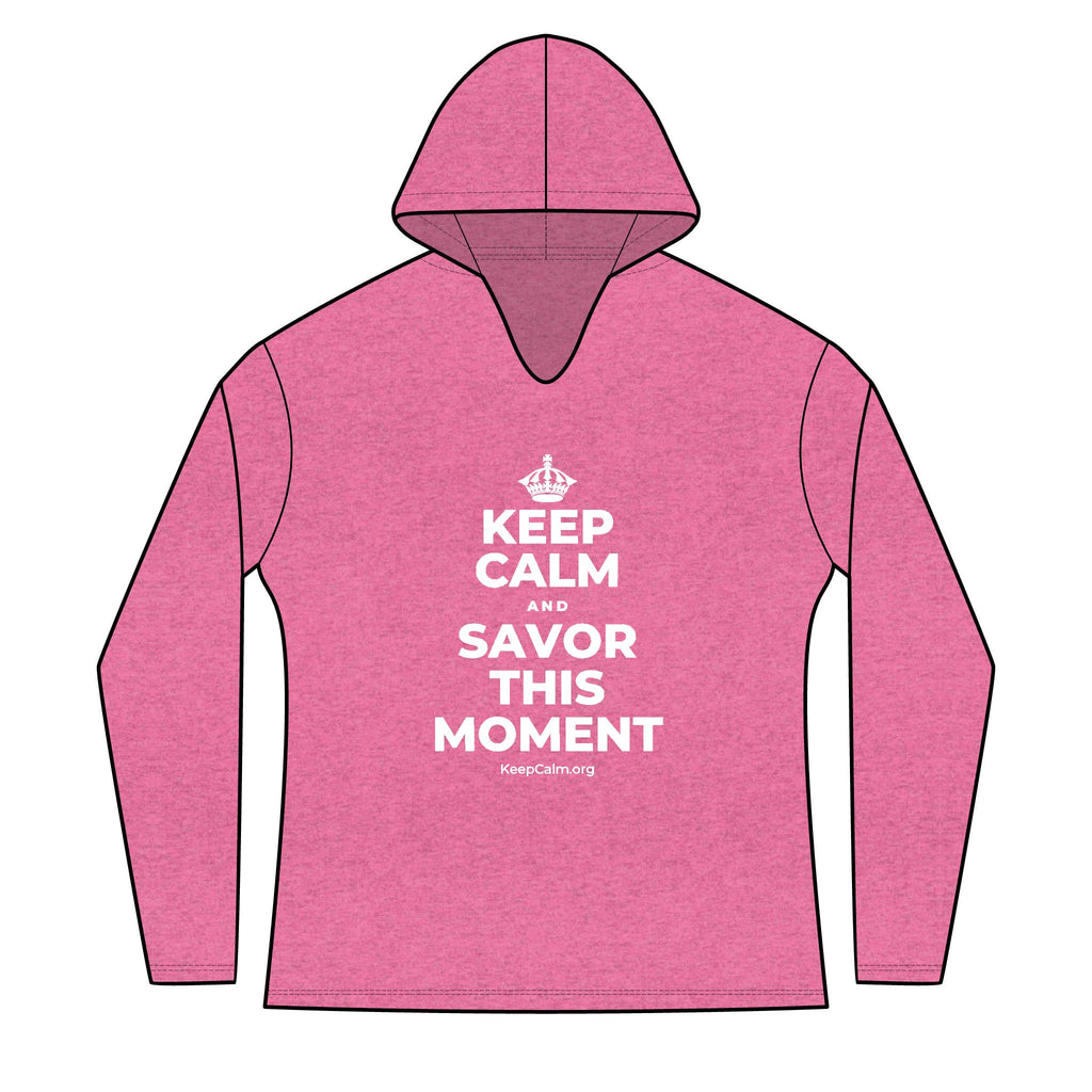 KEEP CALM AND SAVOR THIS MOMENT Women's Long Sleeve Hoodie