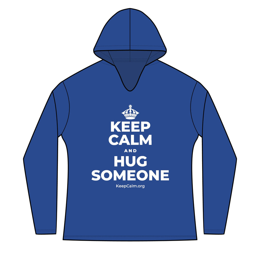 KEEP CALM AND HUG SOMEONE Women's Long Sleeve Hoodie