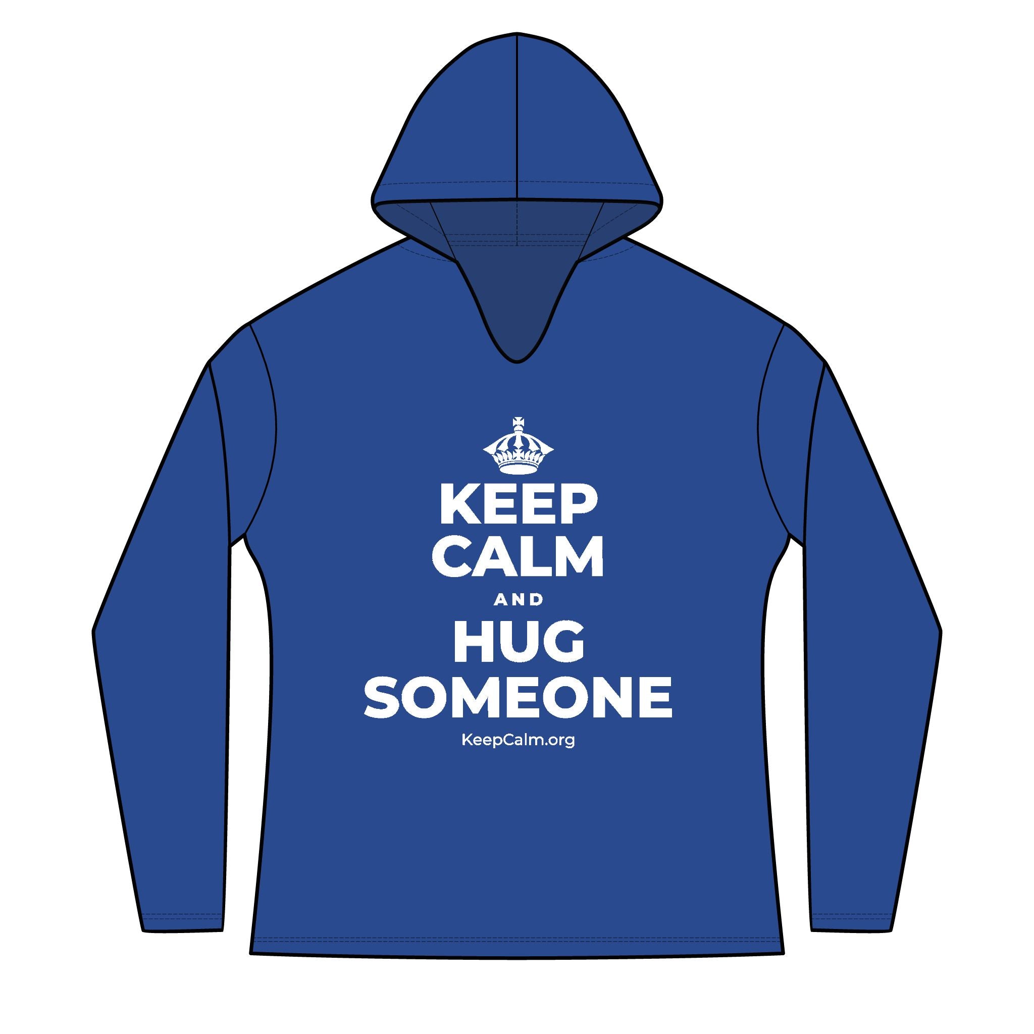 KEEP CALM AND HUG SOMEONE Women's Long Sleeve Hoodie