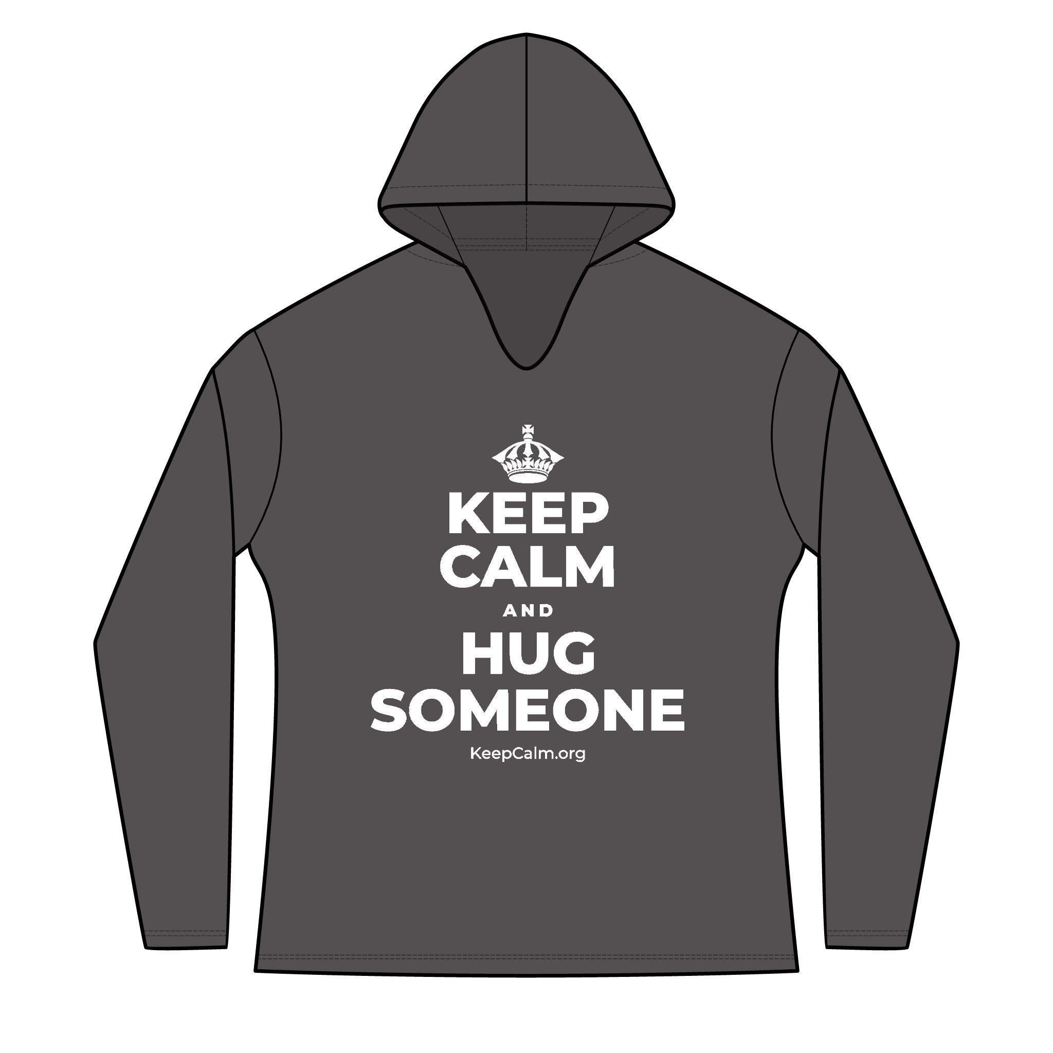 KEEP CALM AND HUG SOMEONE Women's Long Sleeve Hoodie