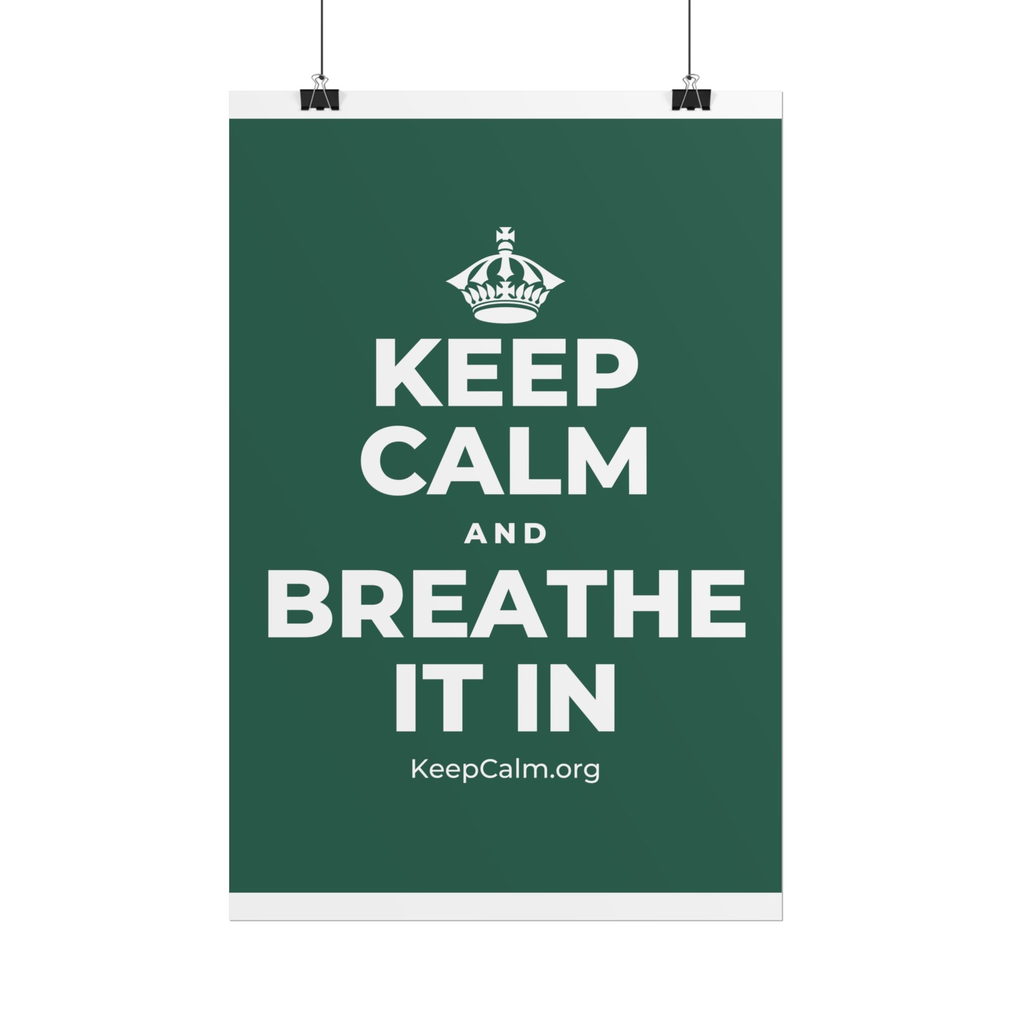 KEEP CALM AND BREATHE IT IN Poster