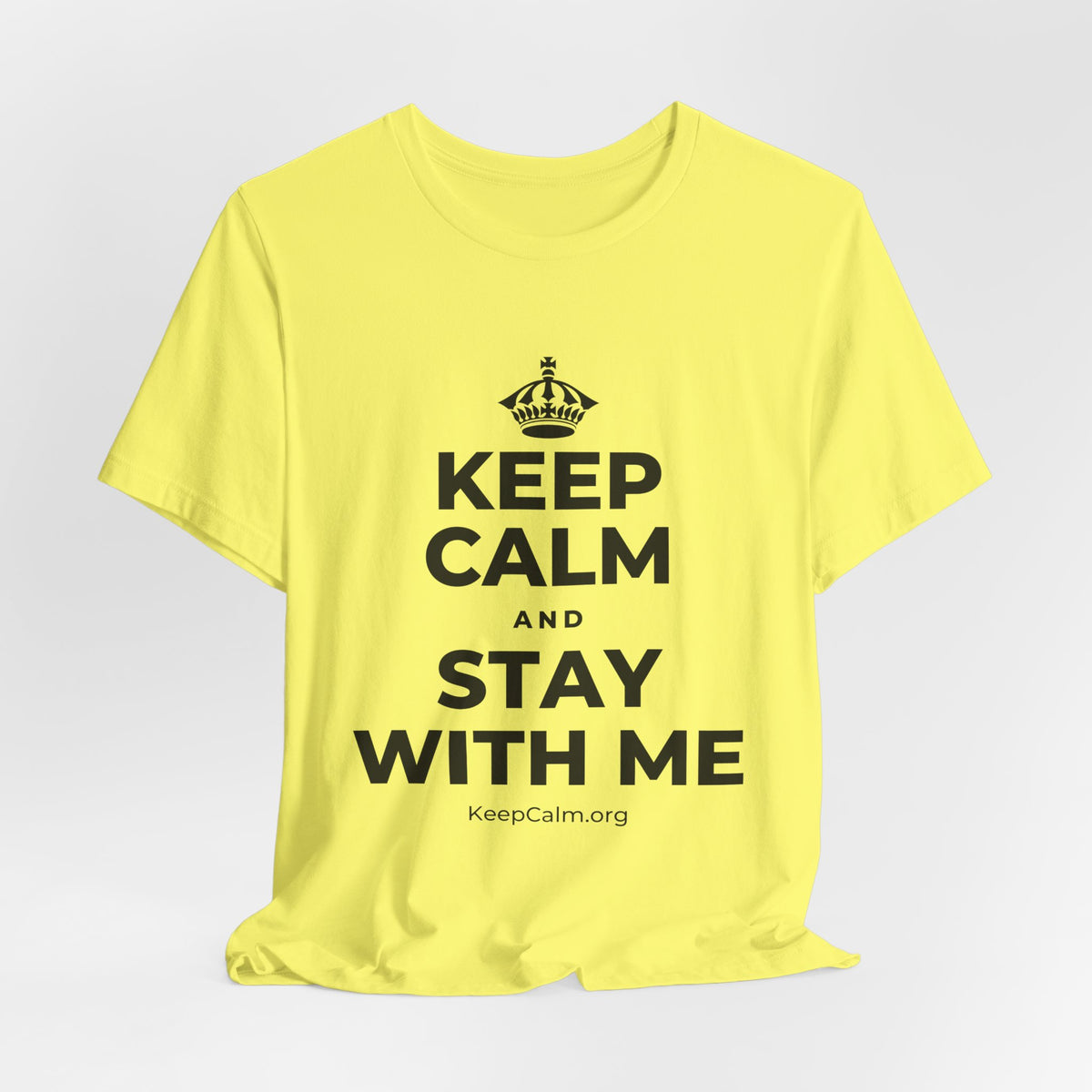KEEP CALM AND STAY WITH ME T-Shirt (Soft Cream–Heather Mauve)