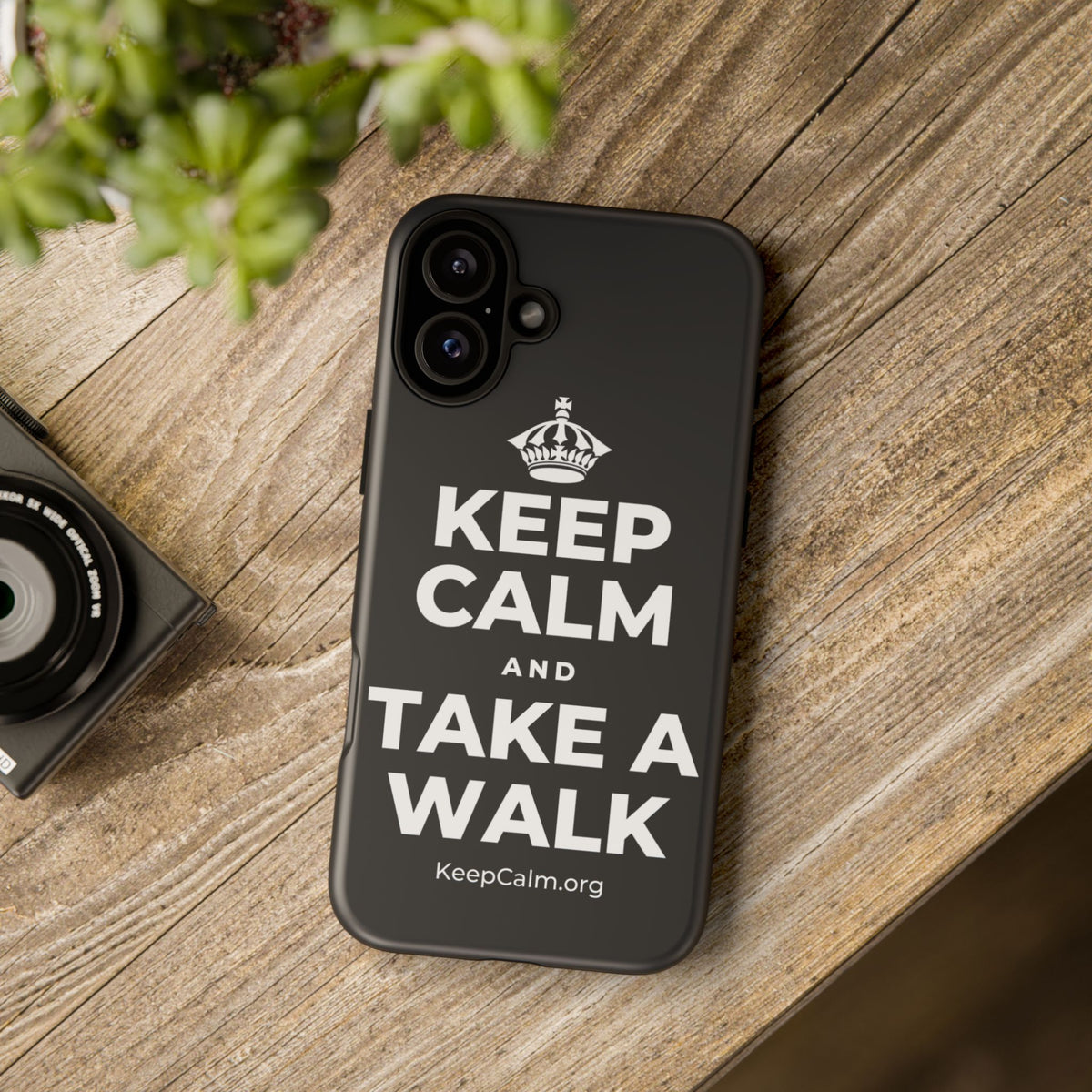 KEEP CALM AND TAKE A WALK Phone Case (Dark)