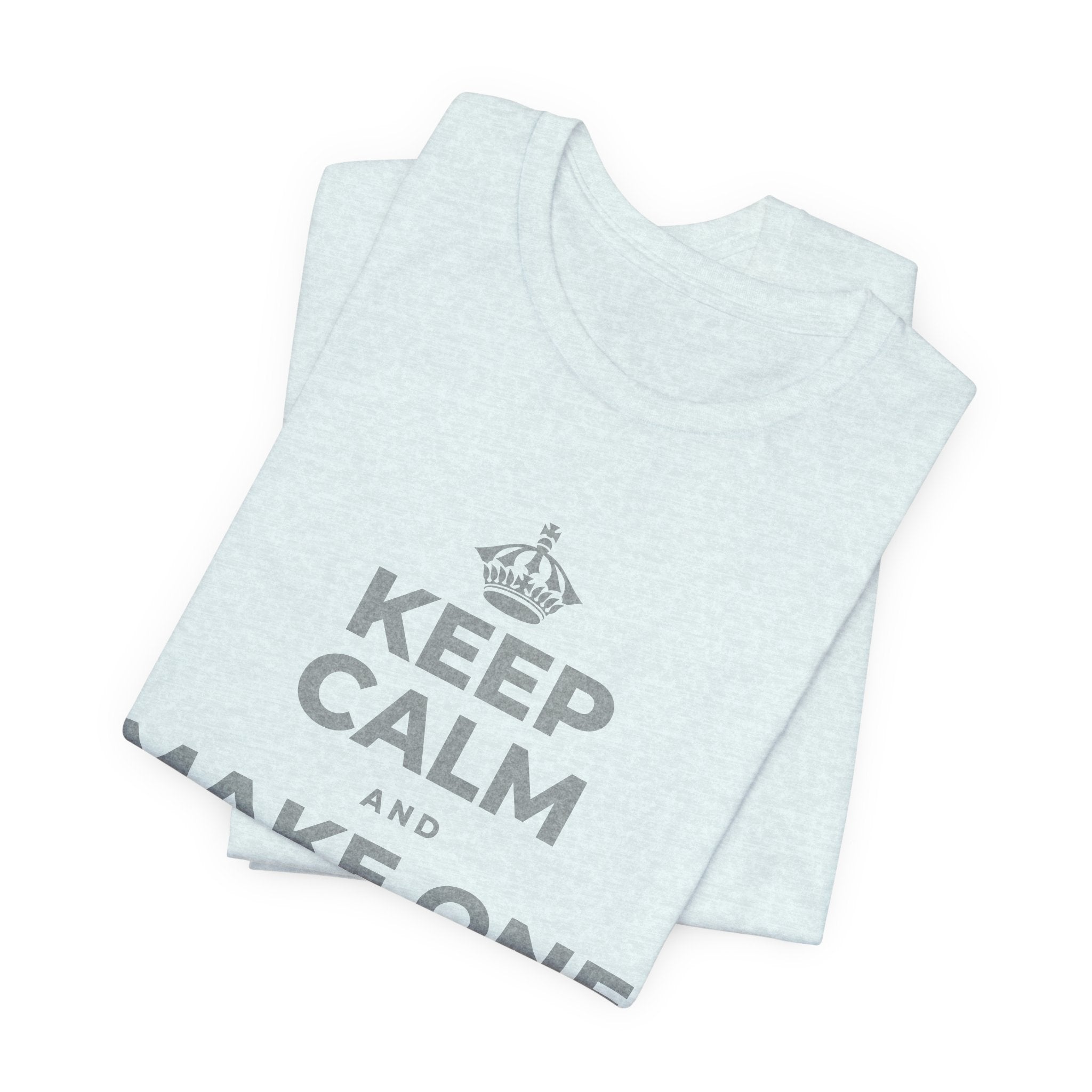 KEEP CALM AND MAKE ONE SMALL CHANGE T-Shirt (Soft Cream–Heather Mauve)