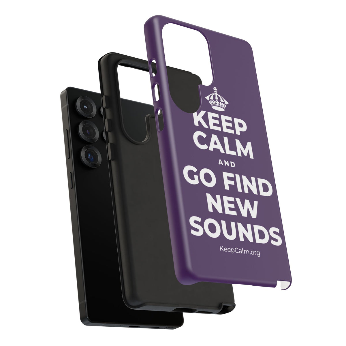 KEEP CALM AND GO FIND NEW SOUNDS Phone Case