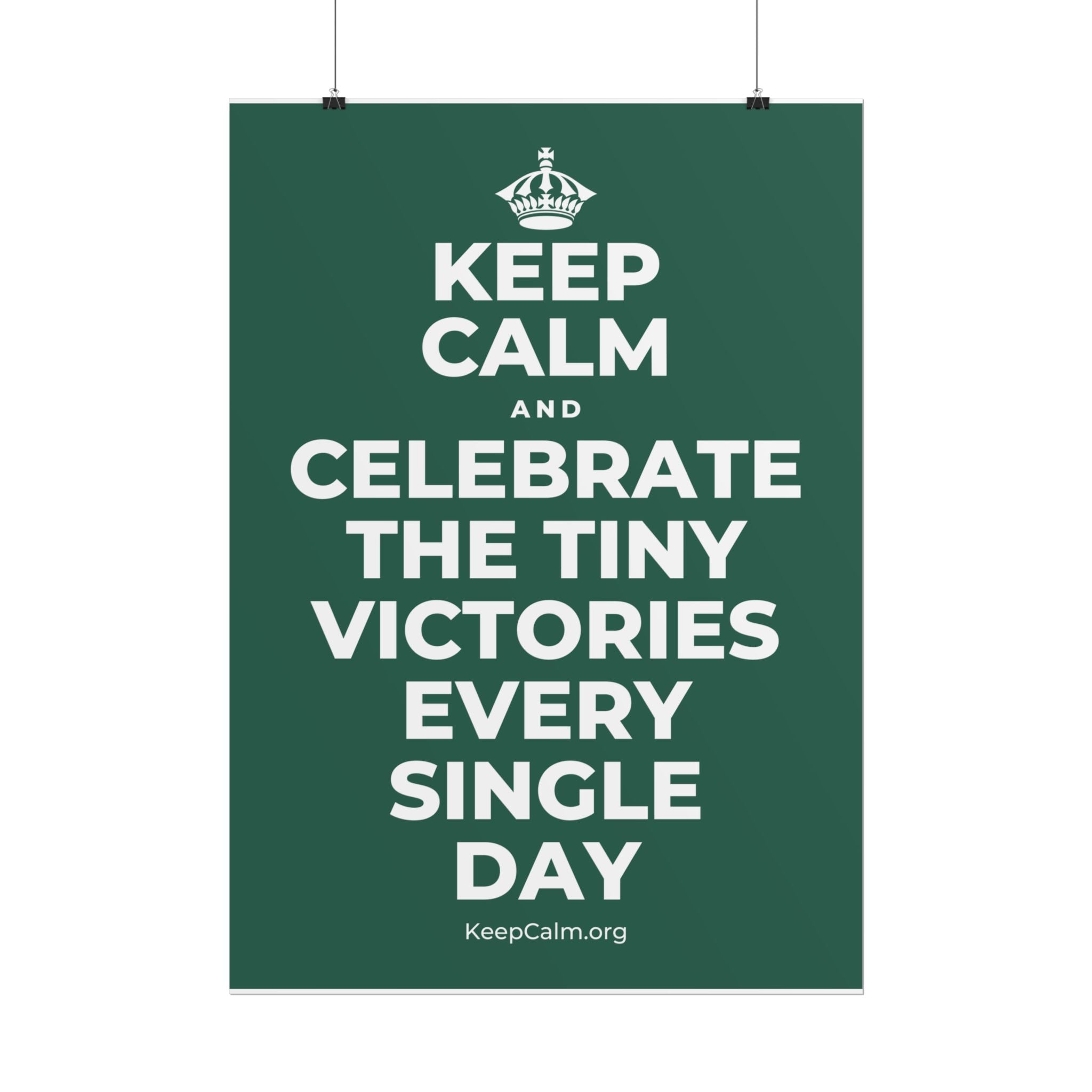 KEEP CALM AND CELEBRATE THE TINY VICTORIES EVERY SINGLE DAY Poster