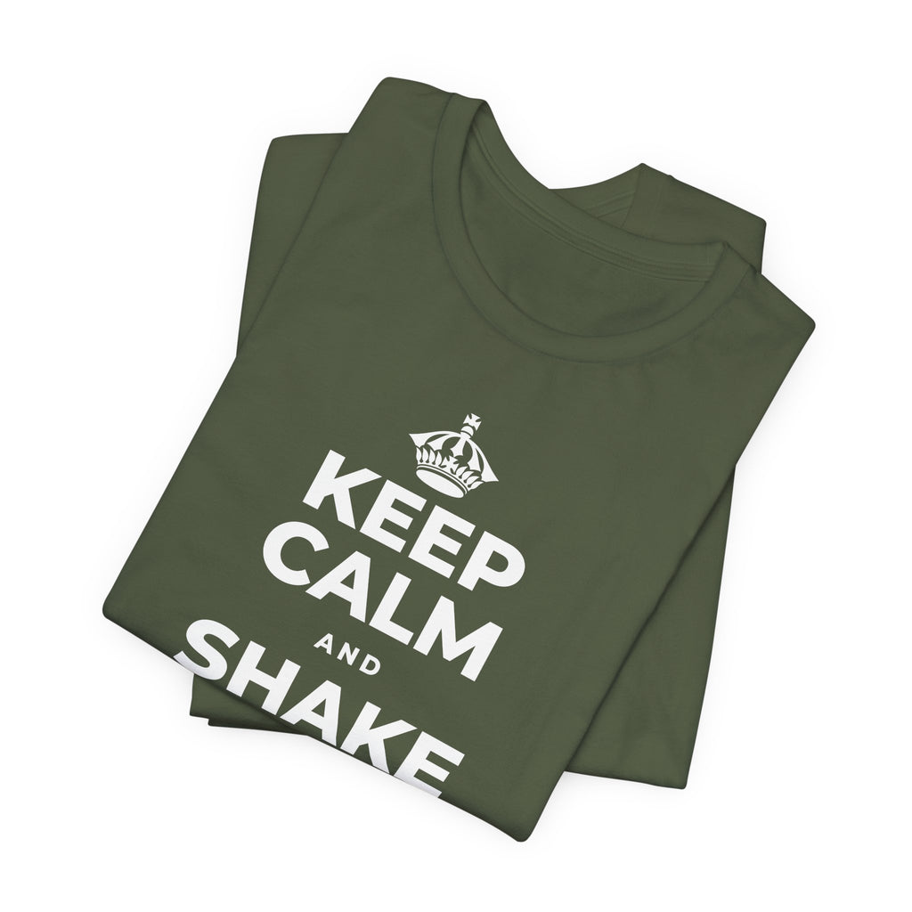 KEEP CALM AND SHAKE OFF THE WINTER T-Shirt (Military Green–Autumn)