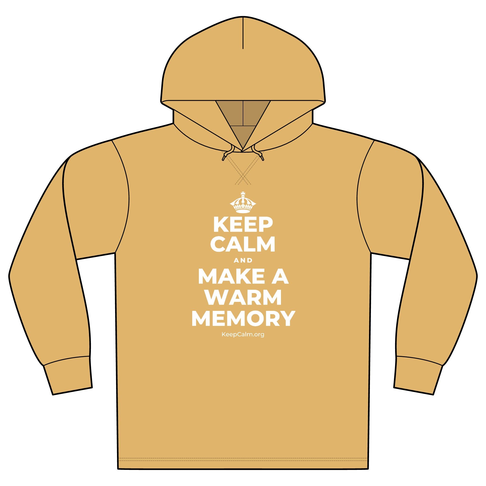 KEEP CALM AND MAKE A WARM MEMORY Organic Hoodie Tee
