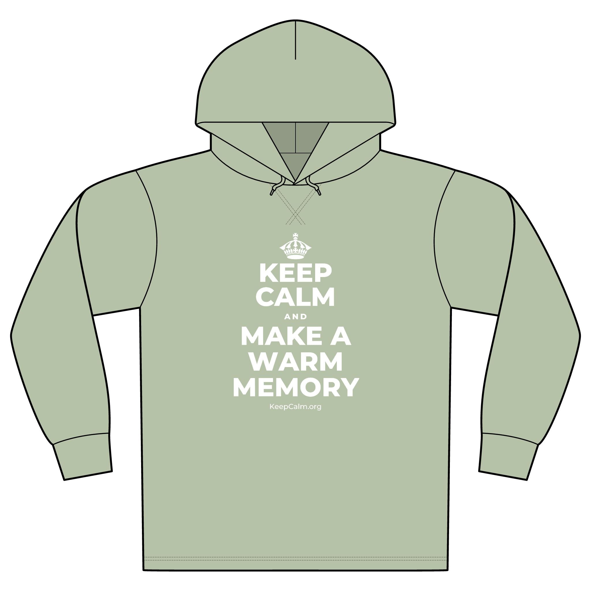 KEEP CALM AND MAKE A WARM MEMORY Organic Hoodie Tee