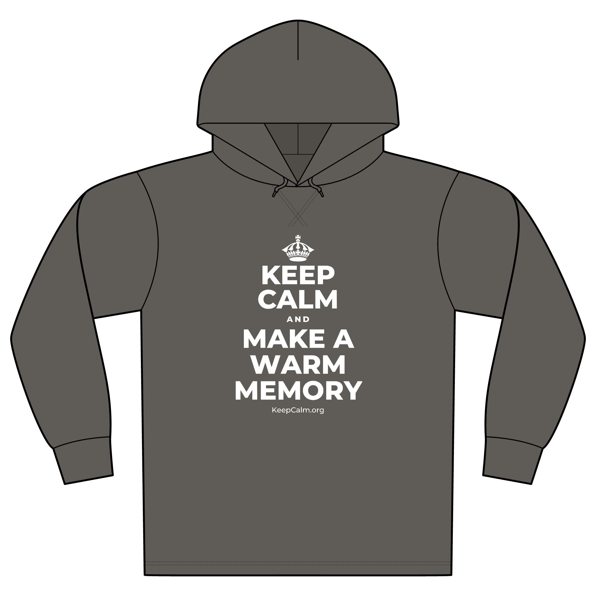KEEP CALM AND MAKE A WARM MEMORY Organic Hoodie Tee