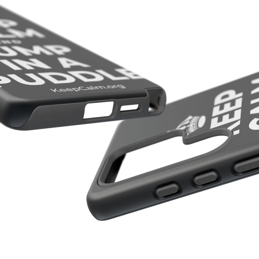KEEP CALM AND JUMP IN A PUDDLE Phone Case (Dark)