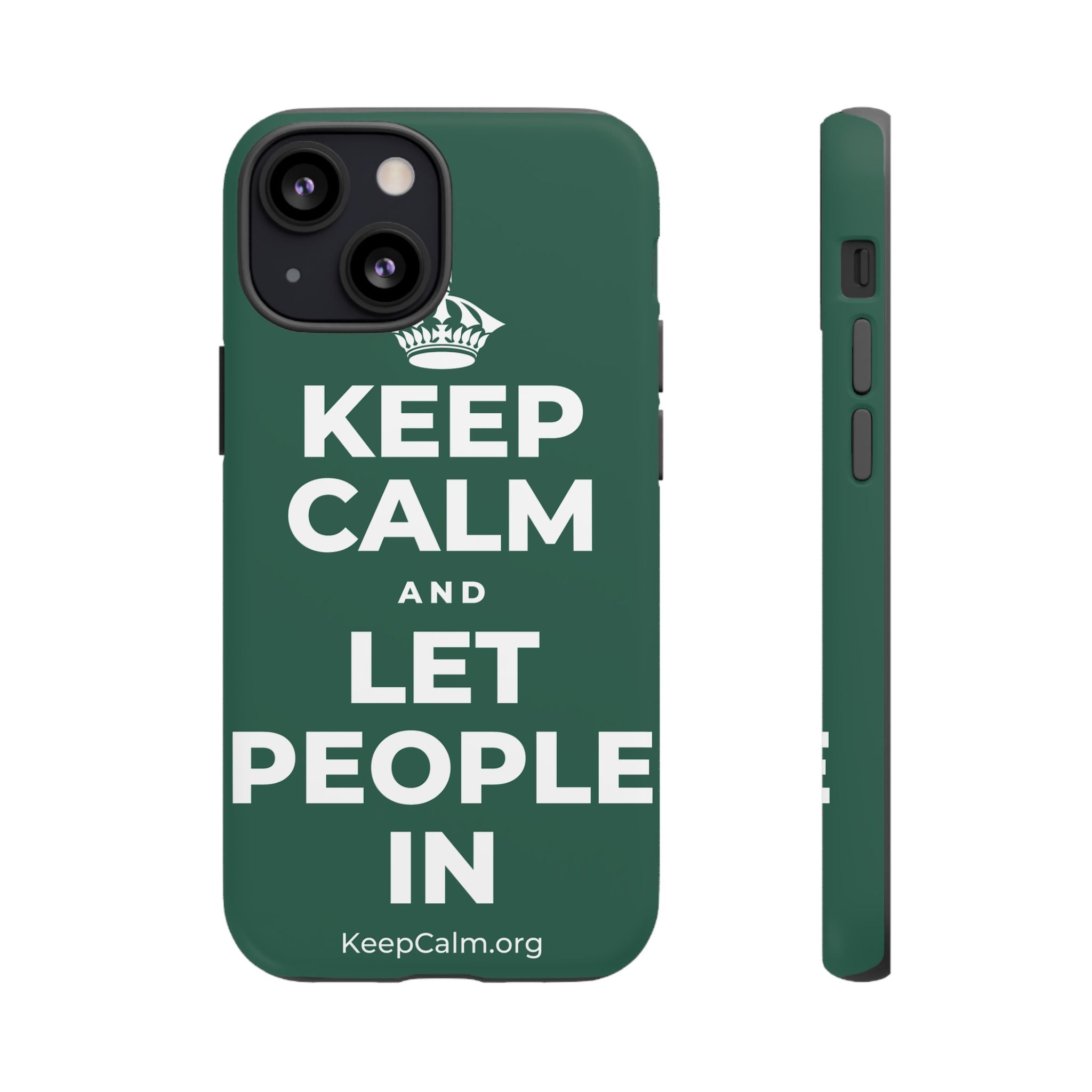 KEEP CALM AND LET PEOPLE IN Phone Case