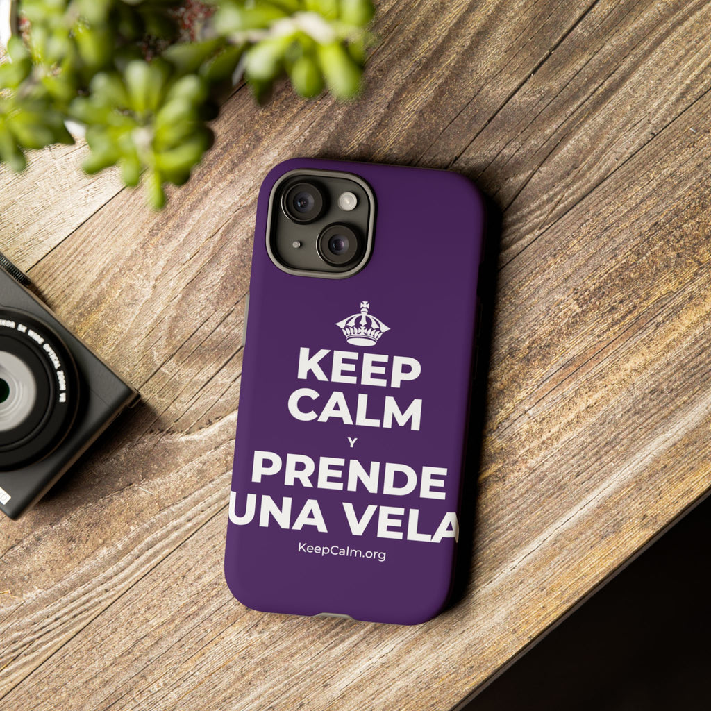 KEEP CALM Y PRENDE UNA VELA Phone Case