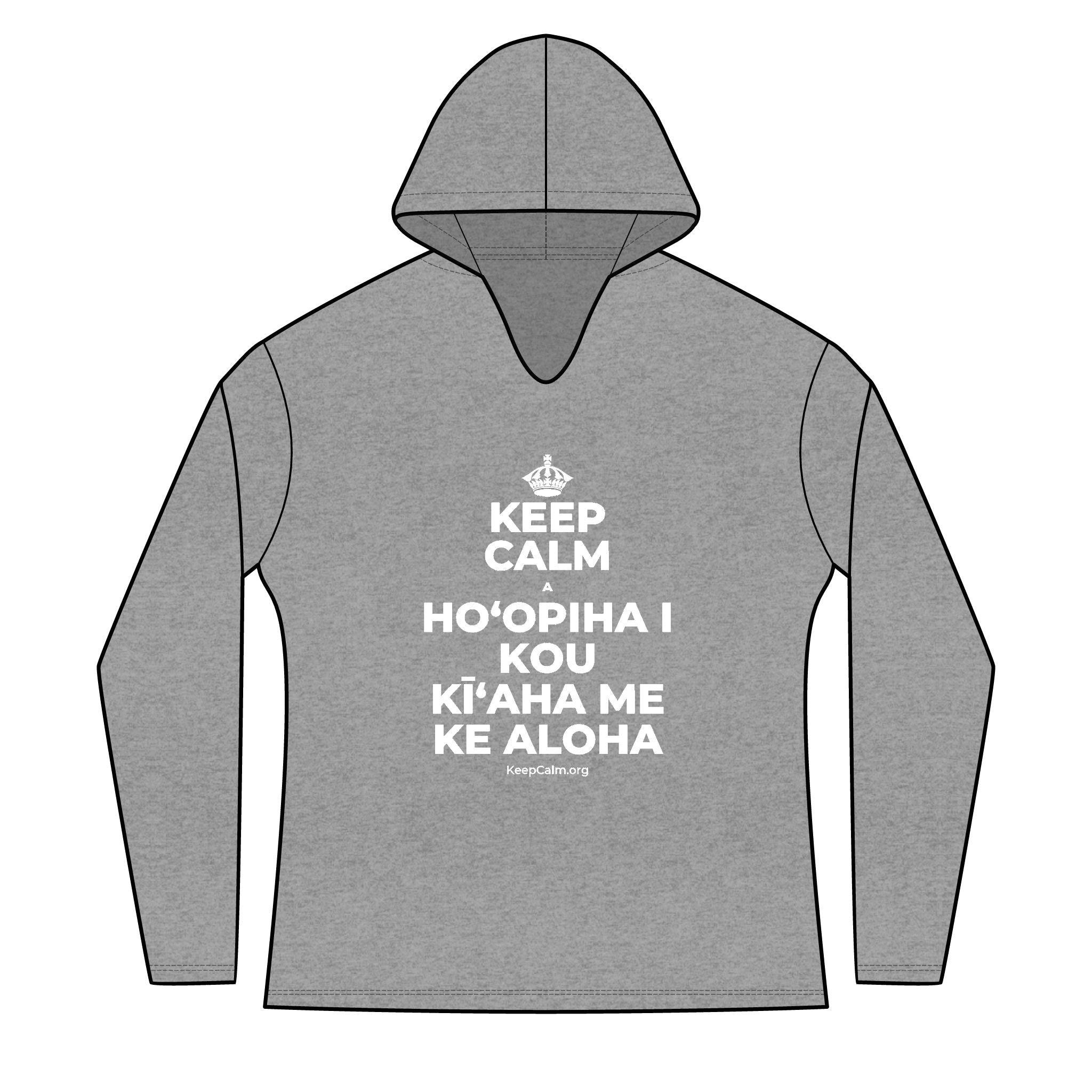 KEEP CALM A HOʻOPIHA I KOU KĪʻAHA ME KE ALOHA Women's Long Sleeve Hoodie
