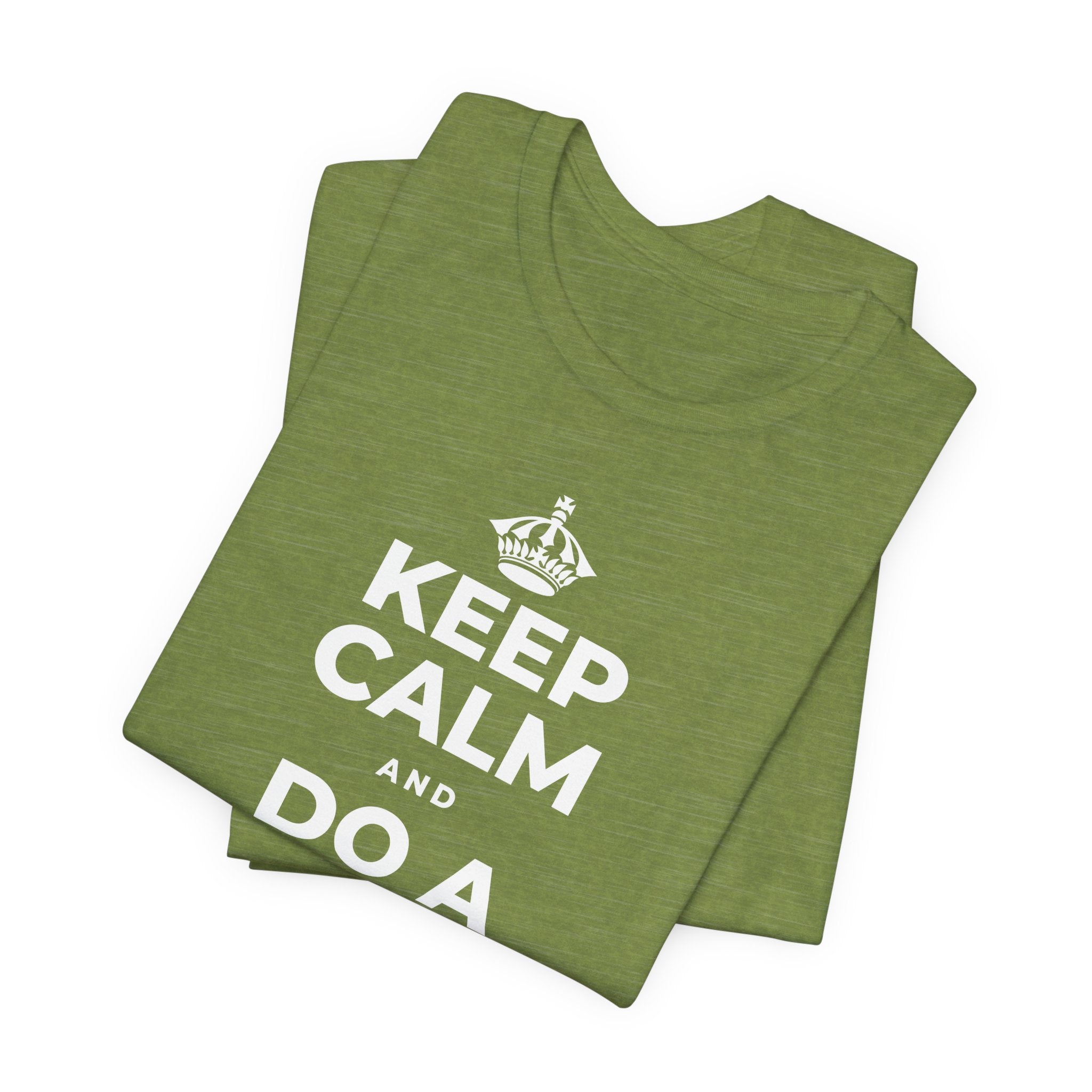 KEEP CALM AND DO A HAPPY LITTLE DANCE T-Shirt (Baby Blue–Silver)