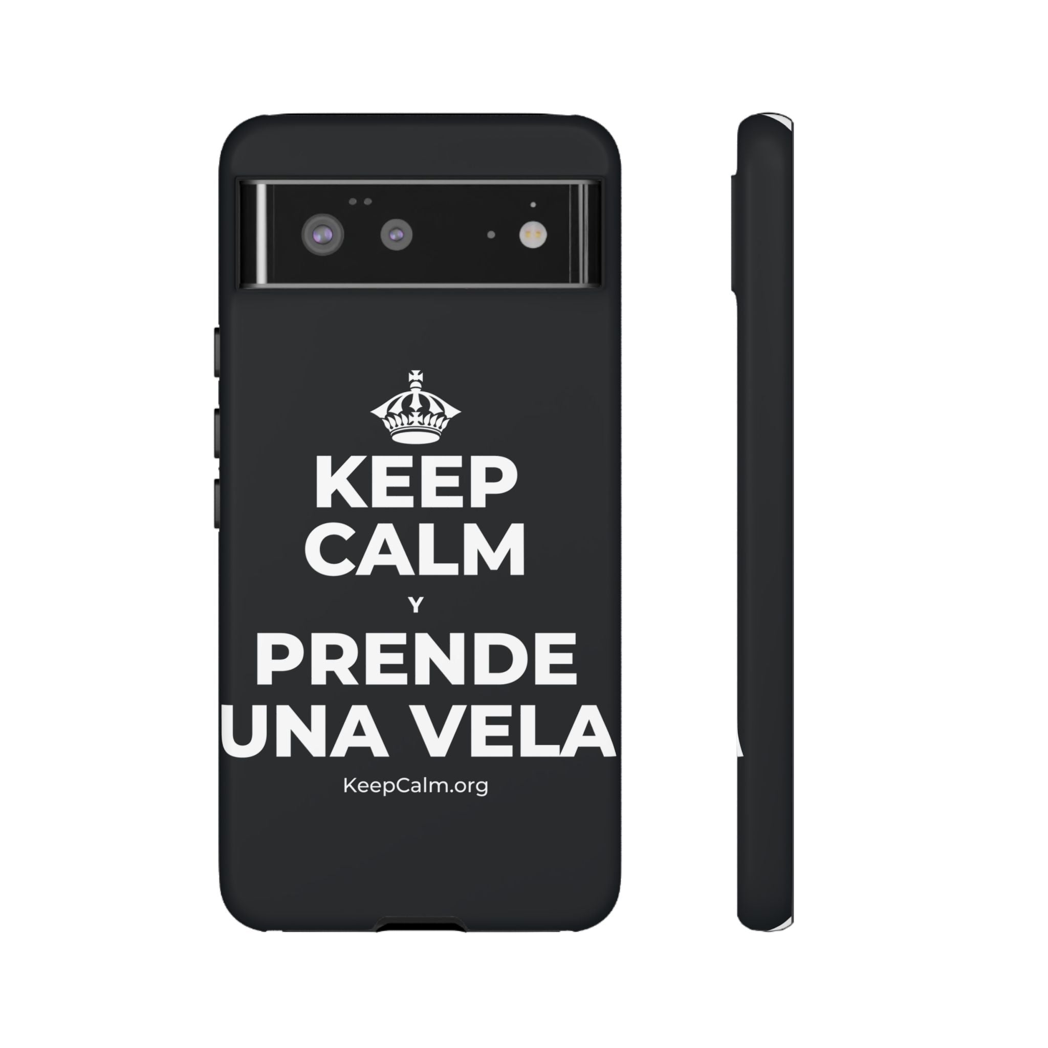 KEEP CALM Y PRENDE UNA VELA Phone Case (Dark)