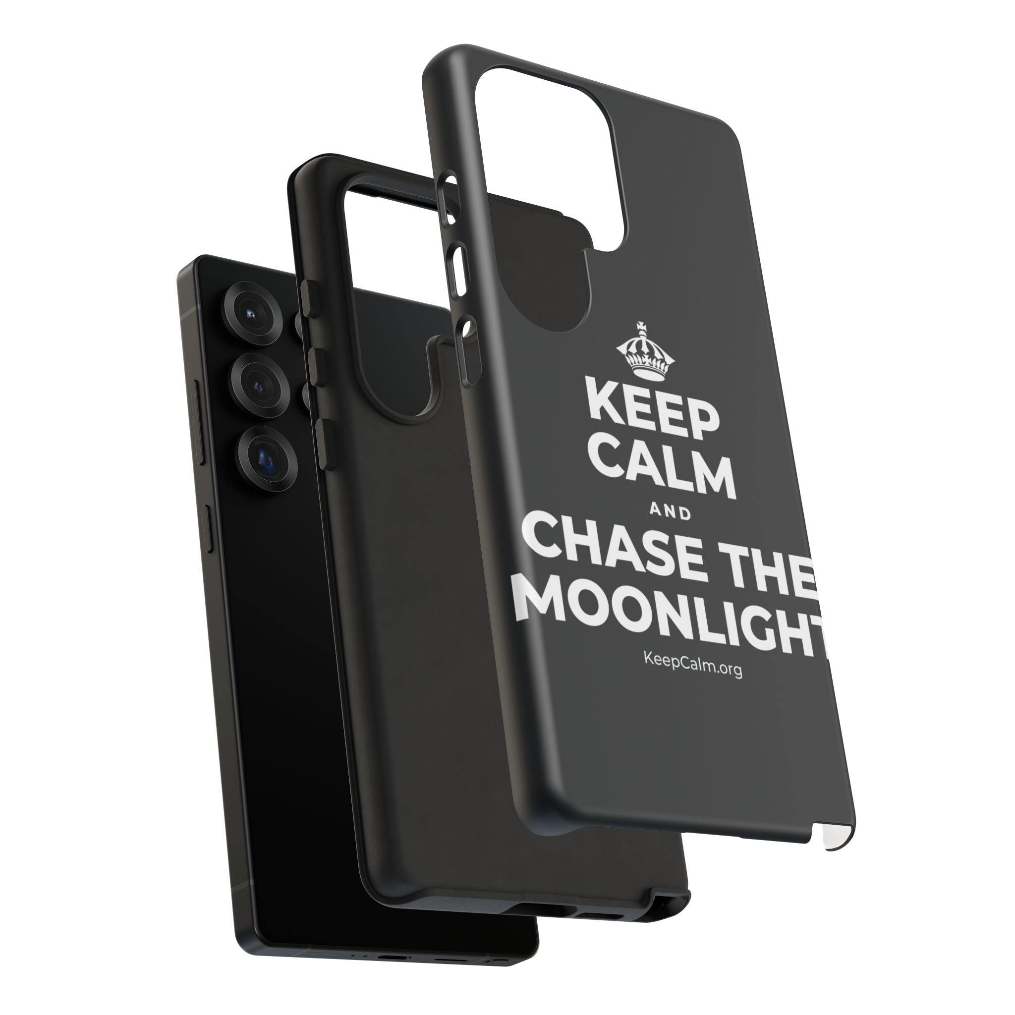 KEEP CALM AND CHASE THE MOONLIGHT Phone Case (Dark)