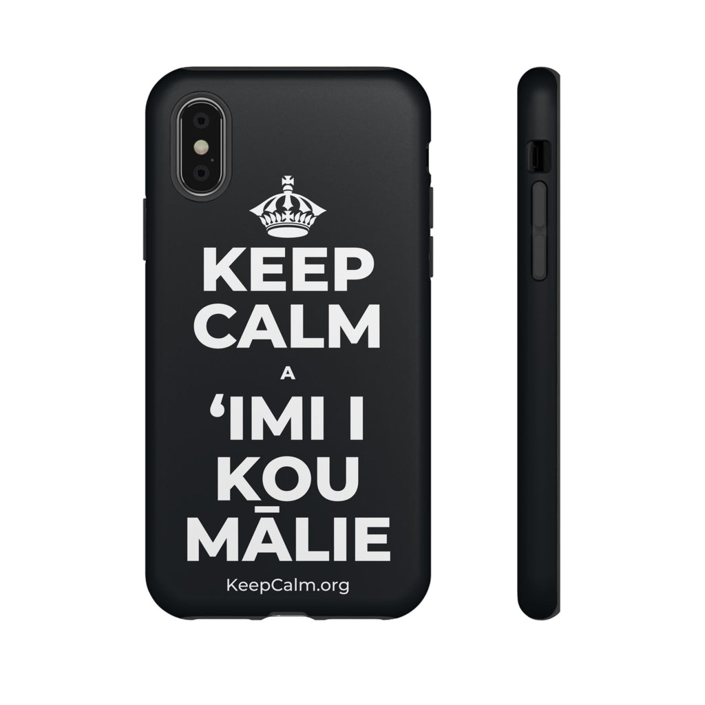 KEEP CALM A ʻIMI I KOU MĀLIE Phone Case (Dark)