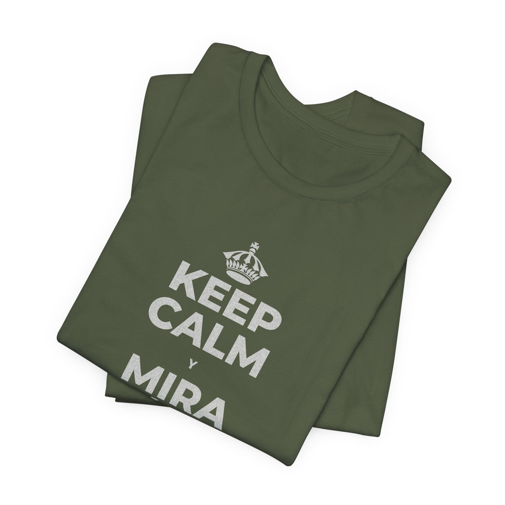 KEEP CALM Y MIRA CÓMO CAMBIAN LAS HOJAS T-Shirt (Military Green–Autumn)
