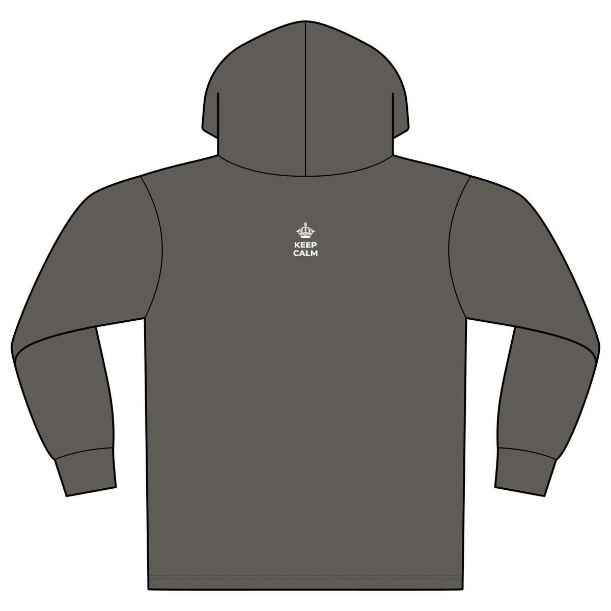 KEEP CALM AND HAPPY LOOKS GOOD ON YOU Organic Hoodie Tee