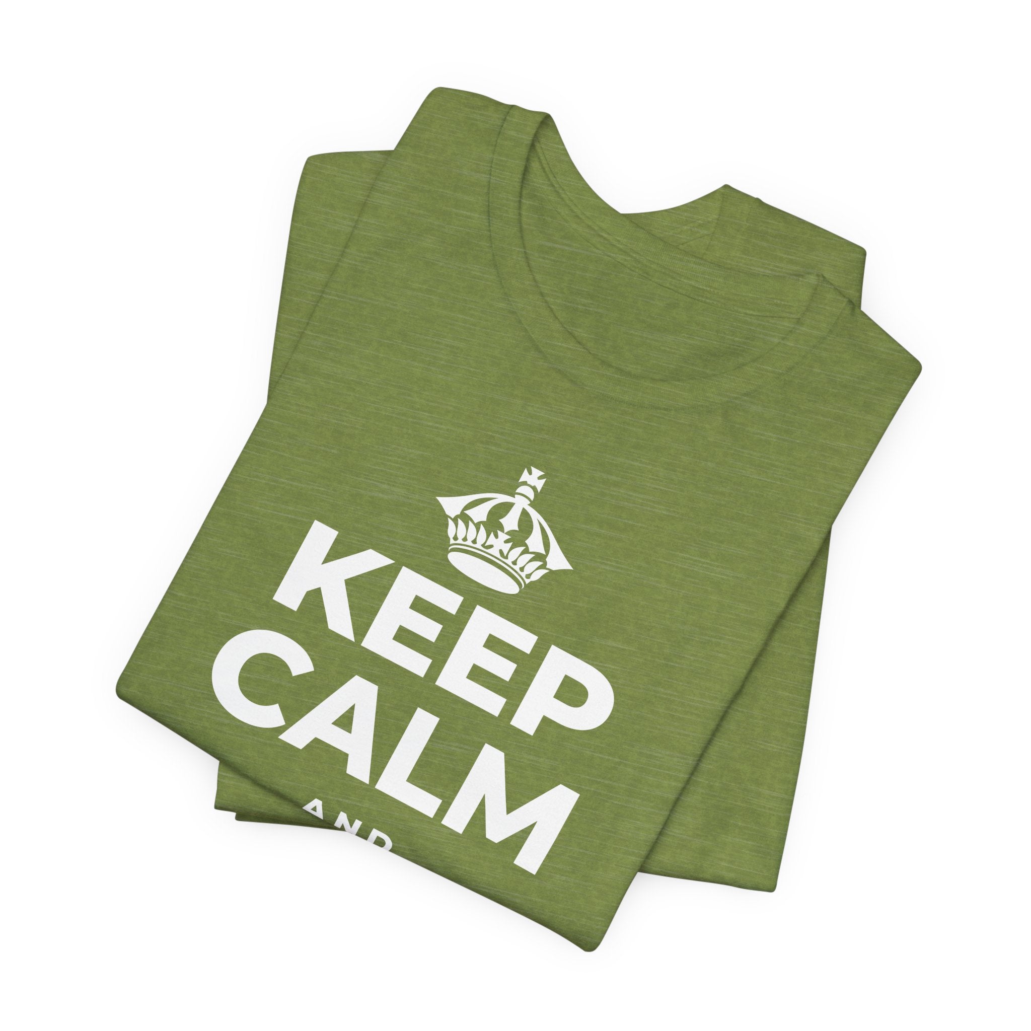 KEEP CALM AND DANCE IT OUT T-Shirt (Baby Blue–Silver)