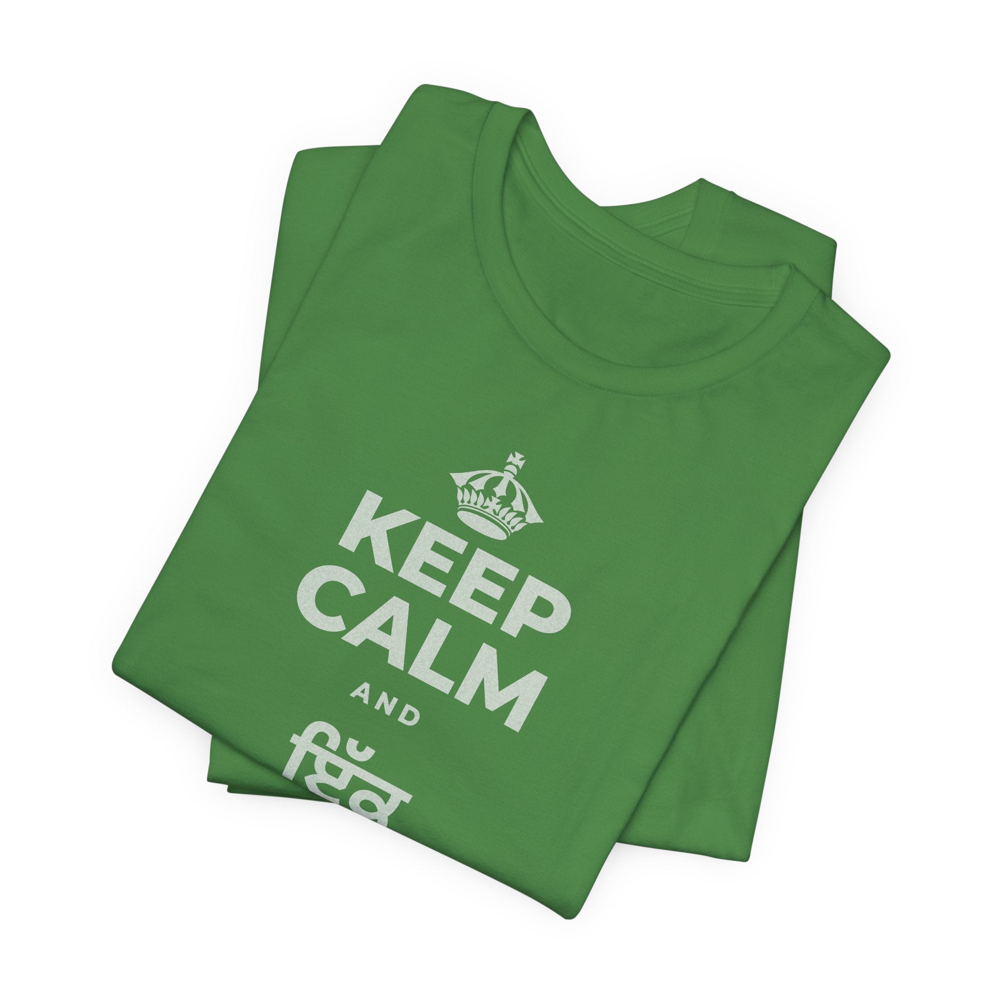 KEEP CALM AND ਇੱਕ ਬੀਜ ਬੀਜੋ T-Shirt (Baby Blue–Silver)