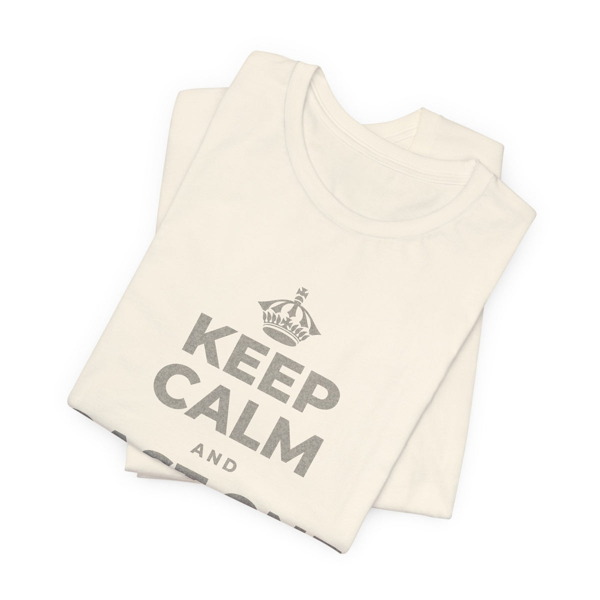 KEEP CALM AND CAST ONE VOTE T-Shirt (White–Asphalt)