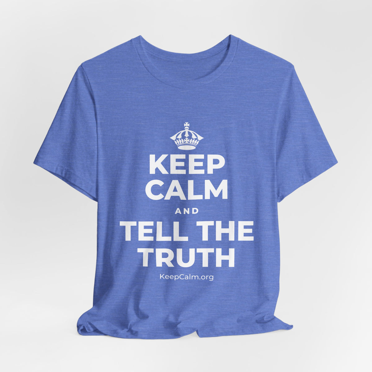 KEEP CALM AND TELL THE TRUTH T-Shirt (Soft Cream–Heather Mauve)