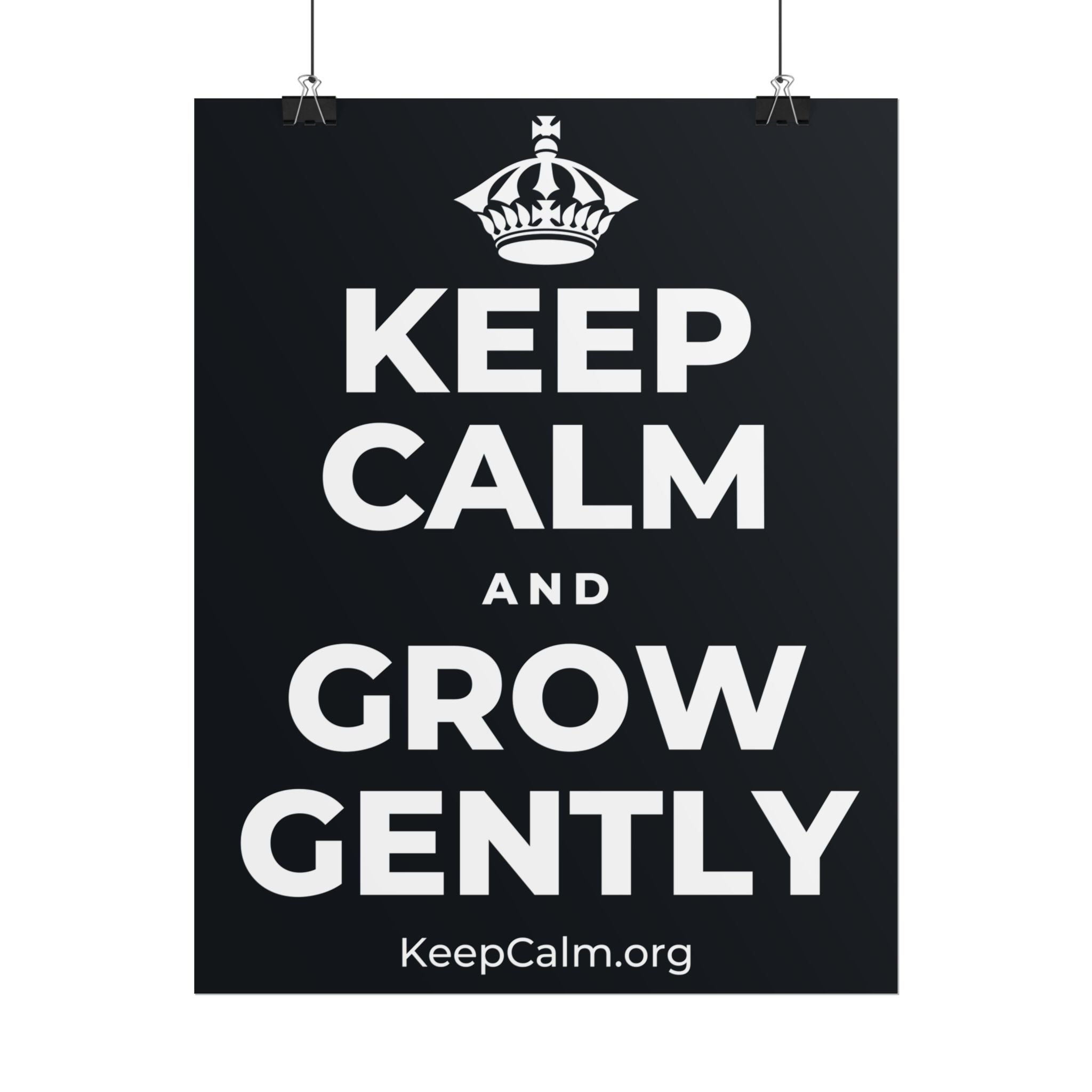 KEEP CALM AND GROW GENTLY Poster (Dark)