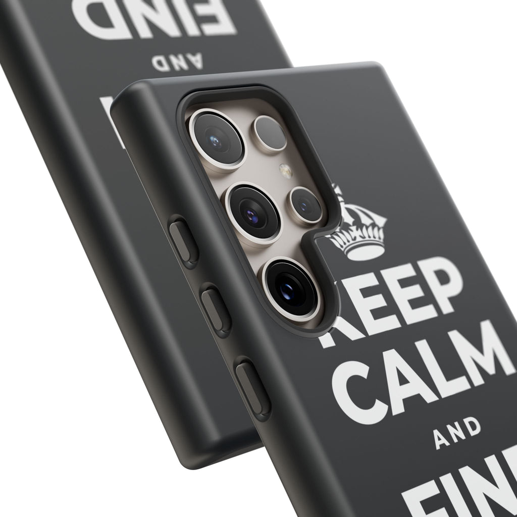 KEEP CALM AND FIND THE COZY Phone Case (Dark)