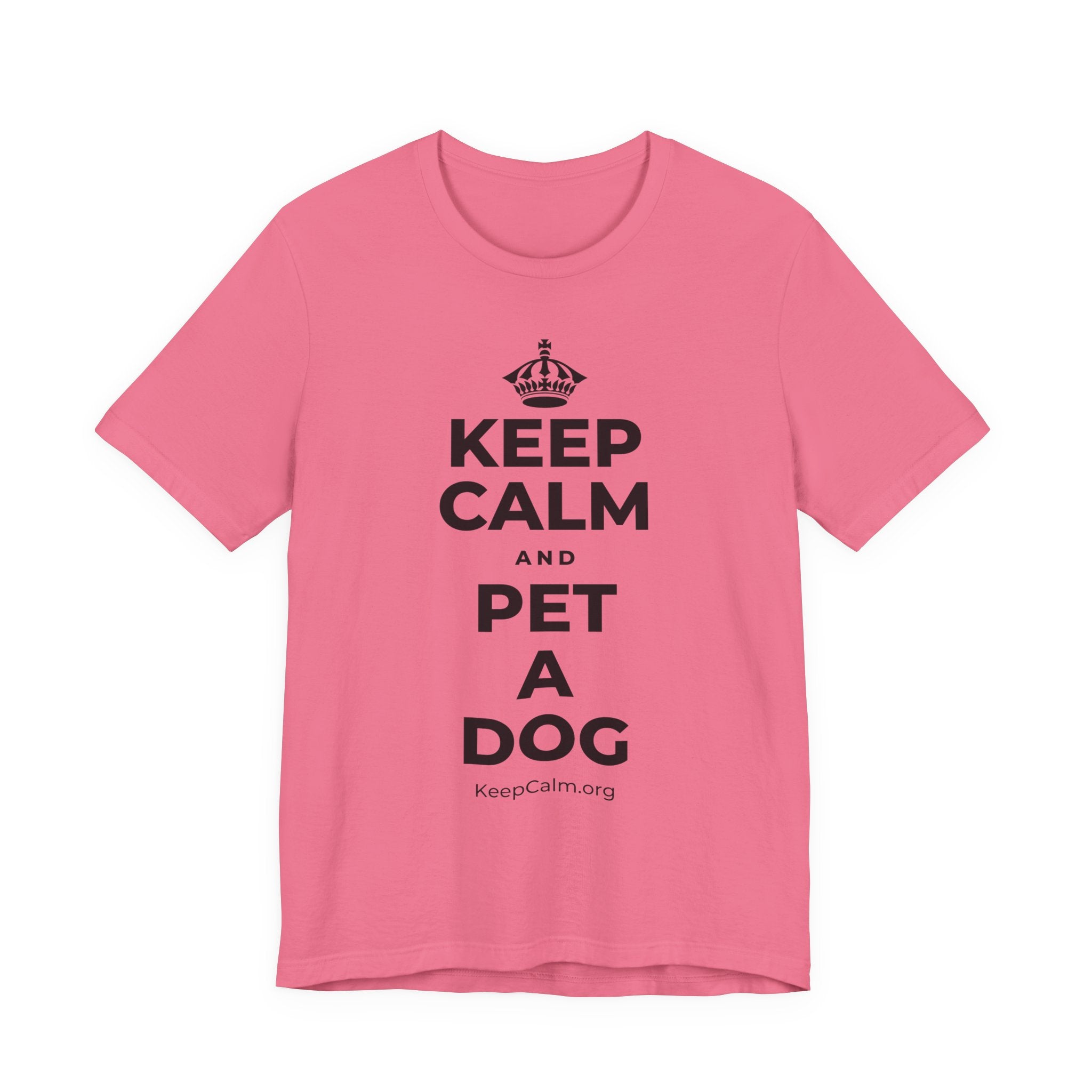 KEEP CALM AND PET A DOG T-Shirt (Military Green–Autumn)