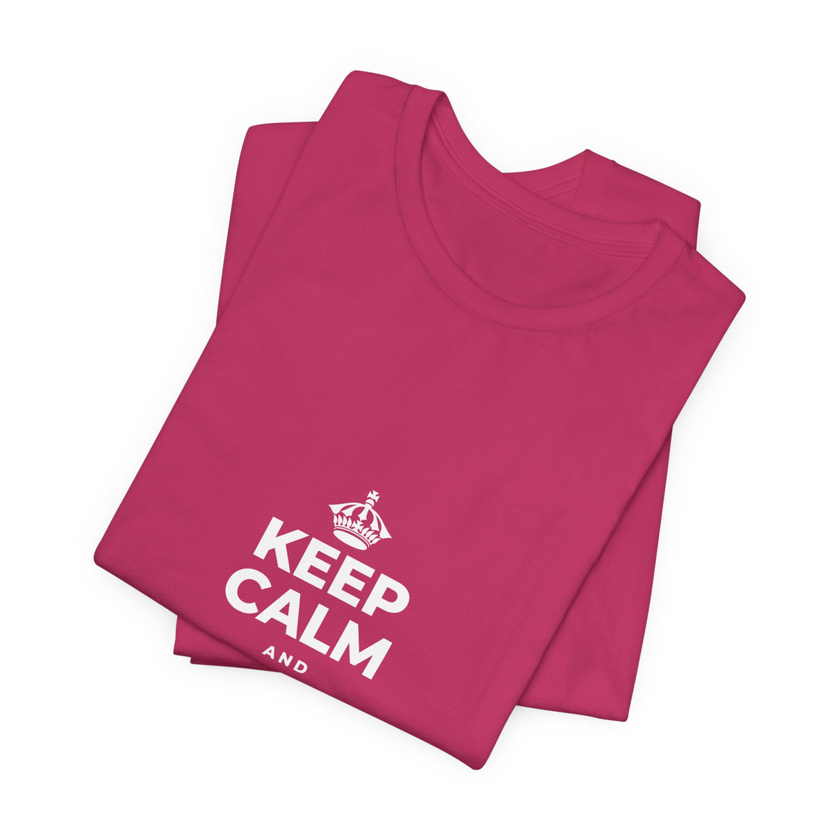 KEEP CALM AND STAY UNBOTHERED T-Shirt (Baby Blue–Silver)