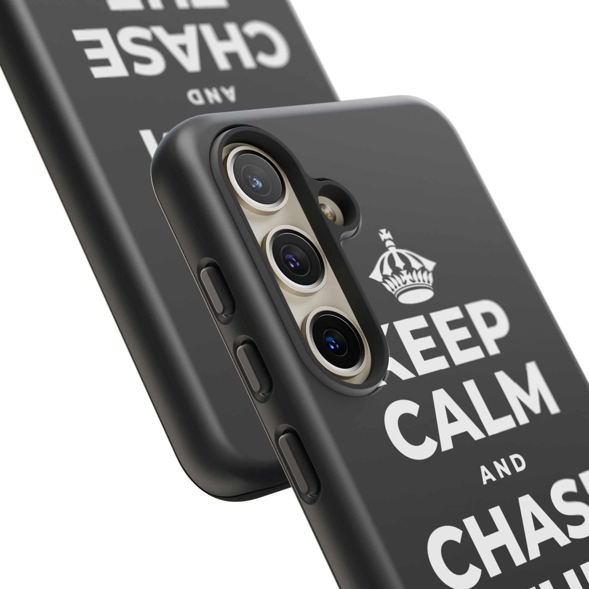 KEEP CALM AND CHASE THE LONG DAYS Phone Case (Dark)