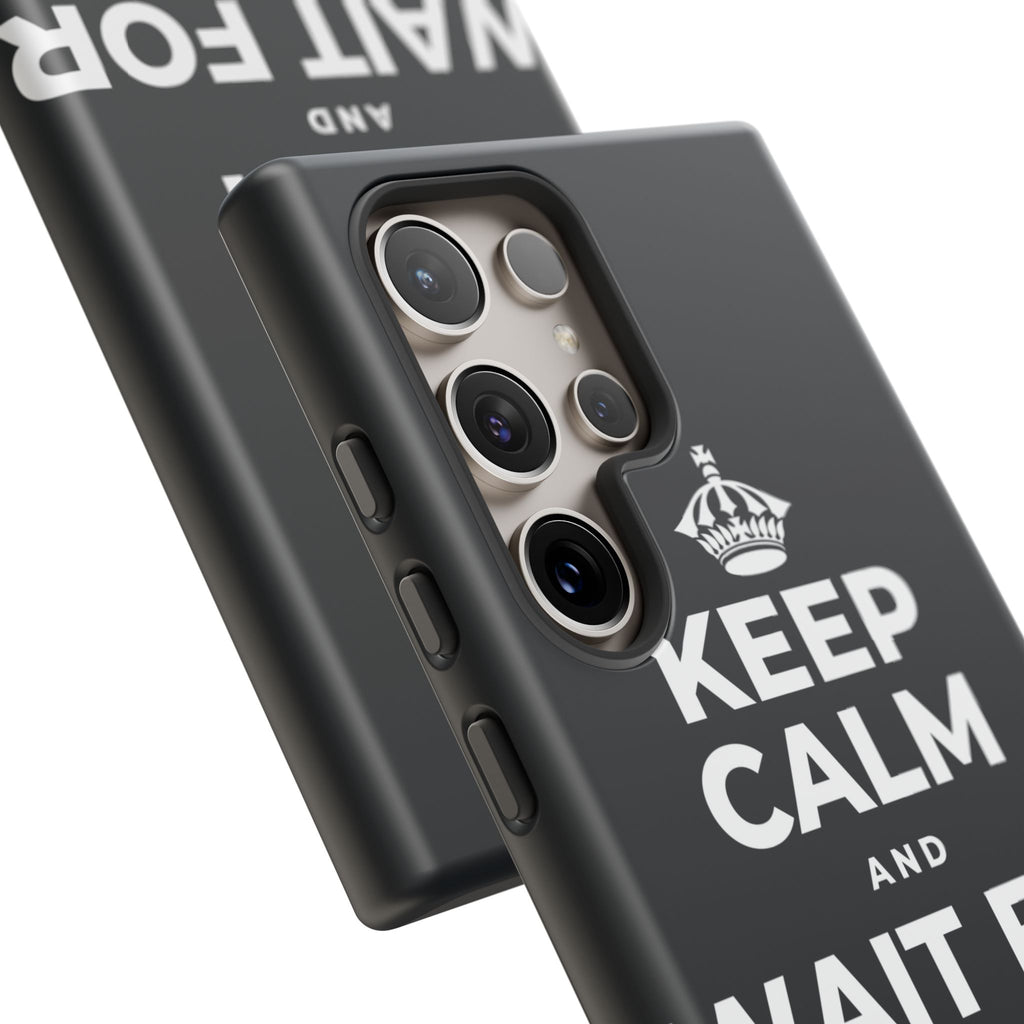 KEEP CALM AND WAIT FOR THE RAINBOW Phone Case (Dark)
