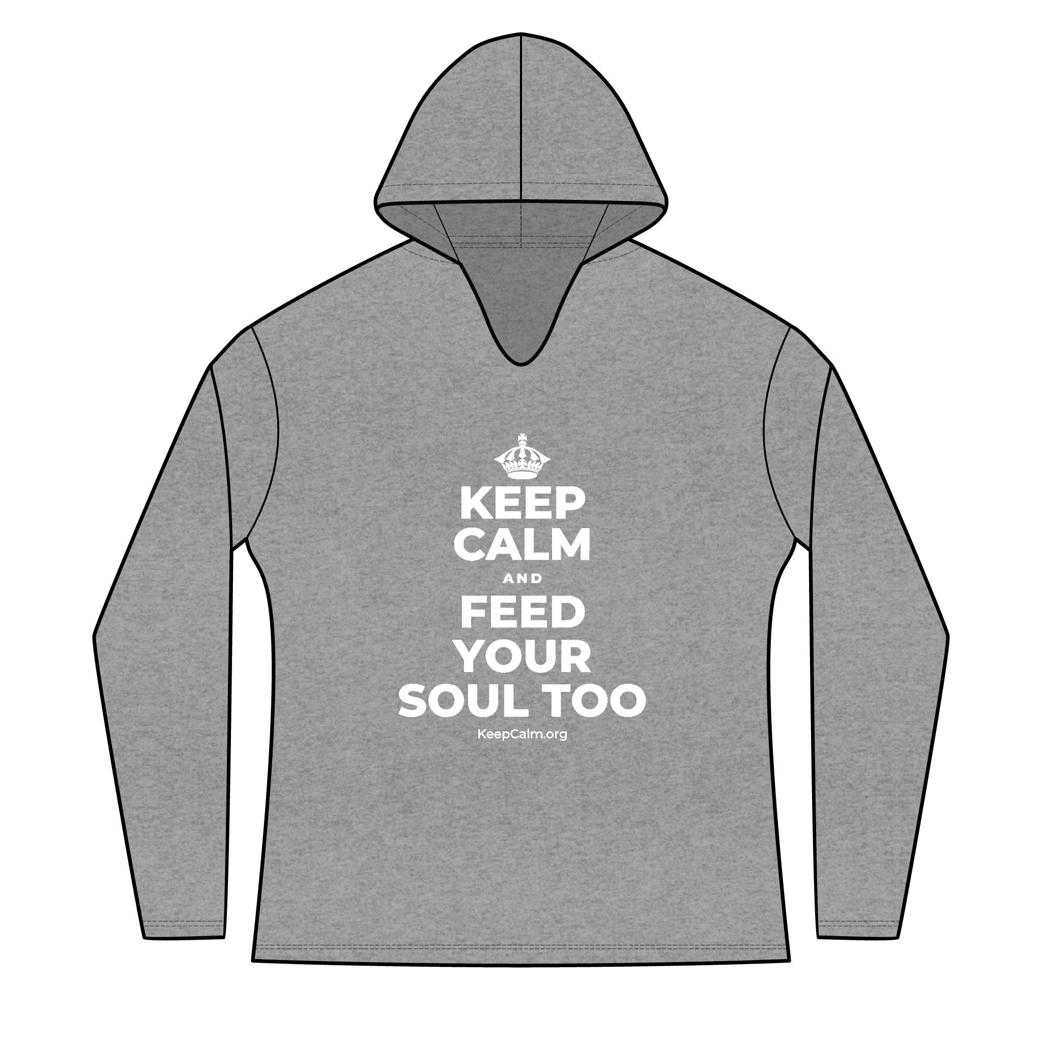KEEP CALM AND FEED YOUR SOUL TOO Women's Long Sleeve Hoodie