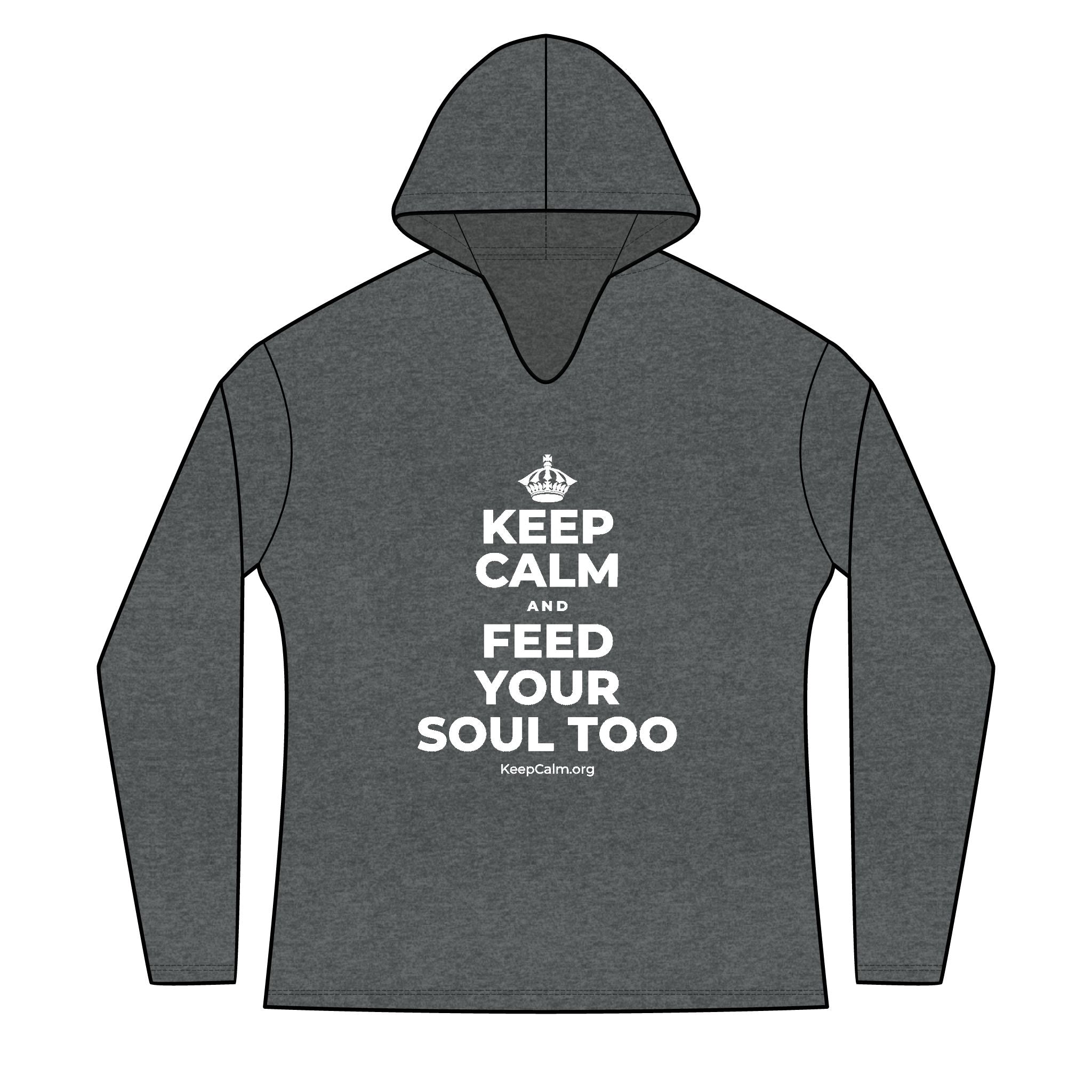 KEEP CALM AND FEED YOUR SOUL TOO Women's Long Sleeve Hoodie
