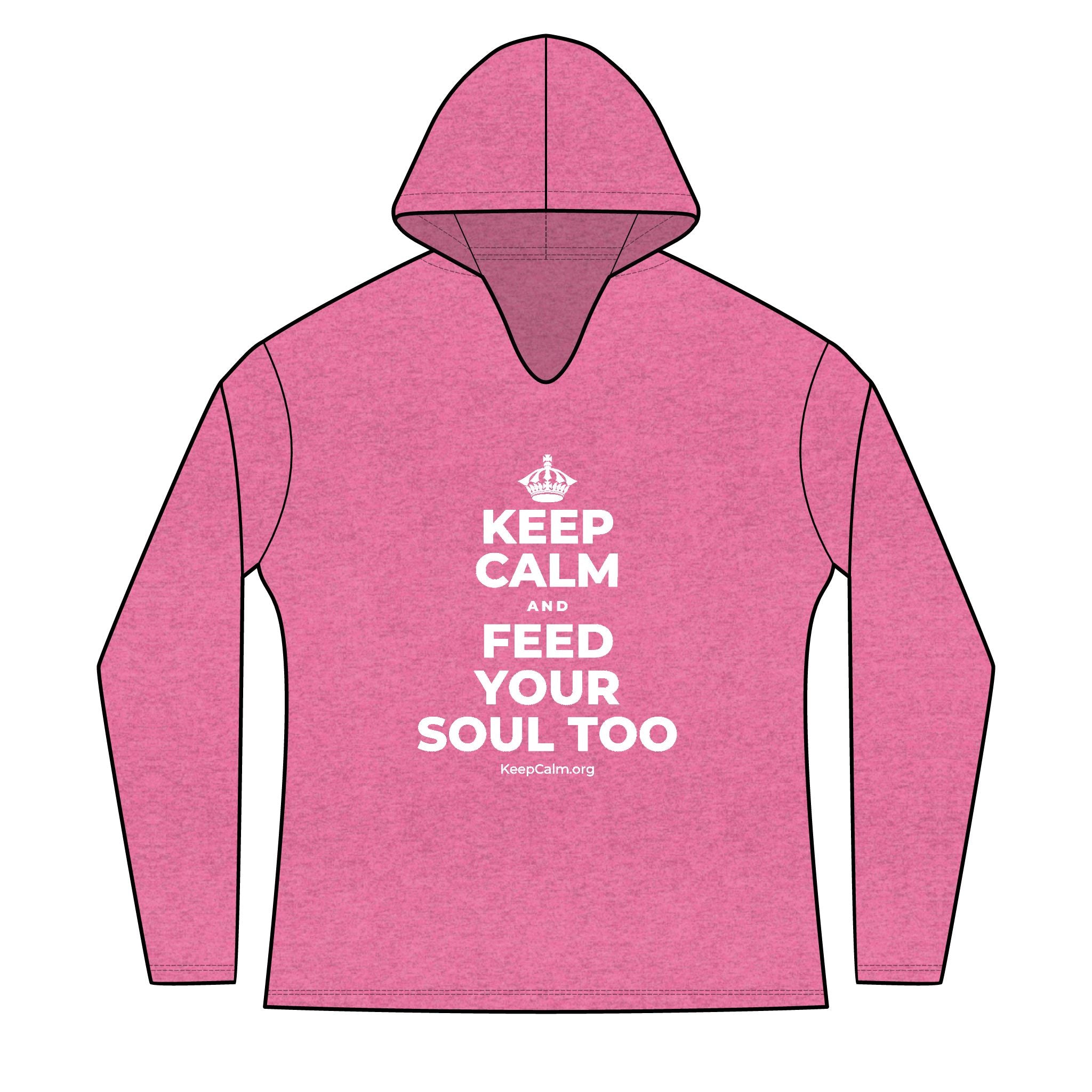 KEEP CALM AND FEED YOUR SOUL TOO Women's Long Sleeve Hoodie