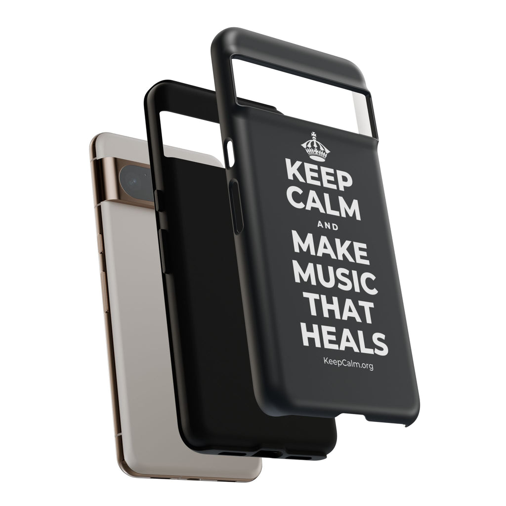 KEEP CALM AND MAKE MUSIC THAT HEALS Phone Case (Dark)