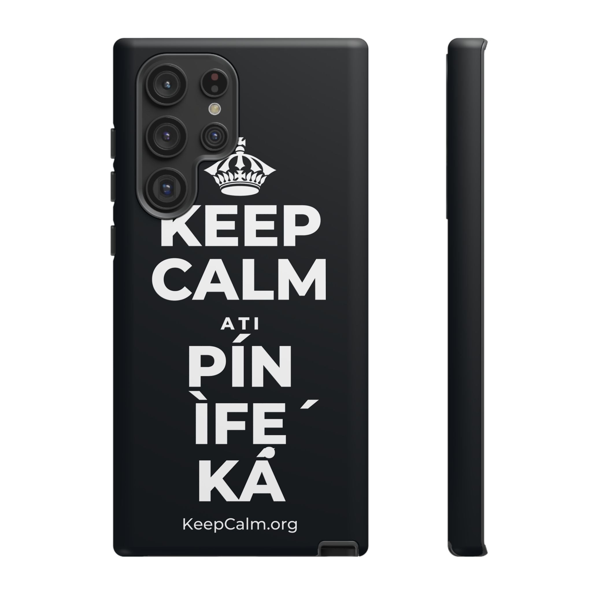 KEEP CALM ATI PÍN ÌFẸ́ KÁ Phone Case (Dark)